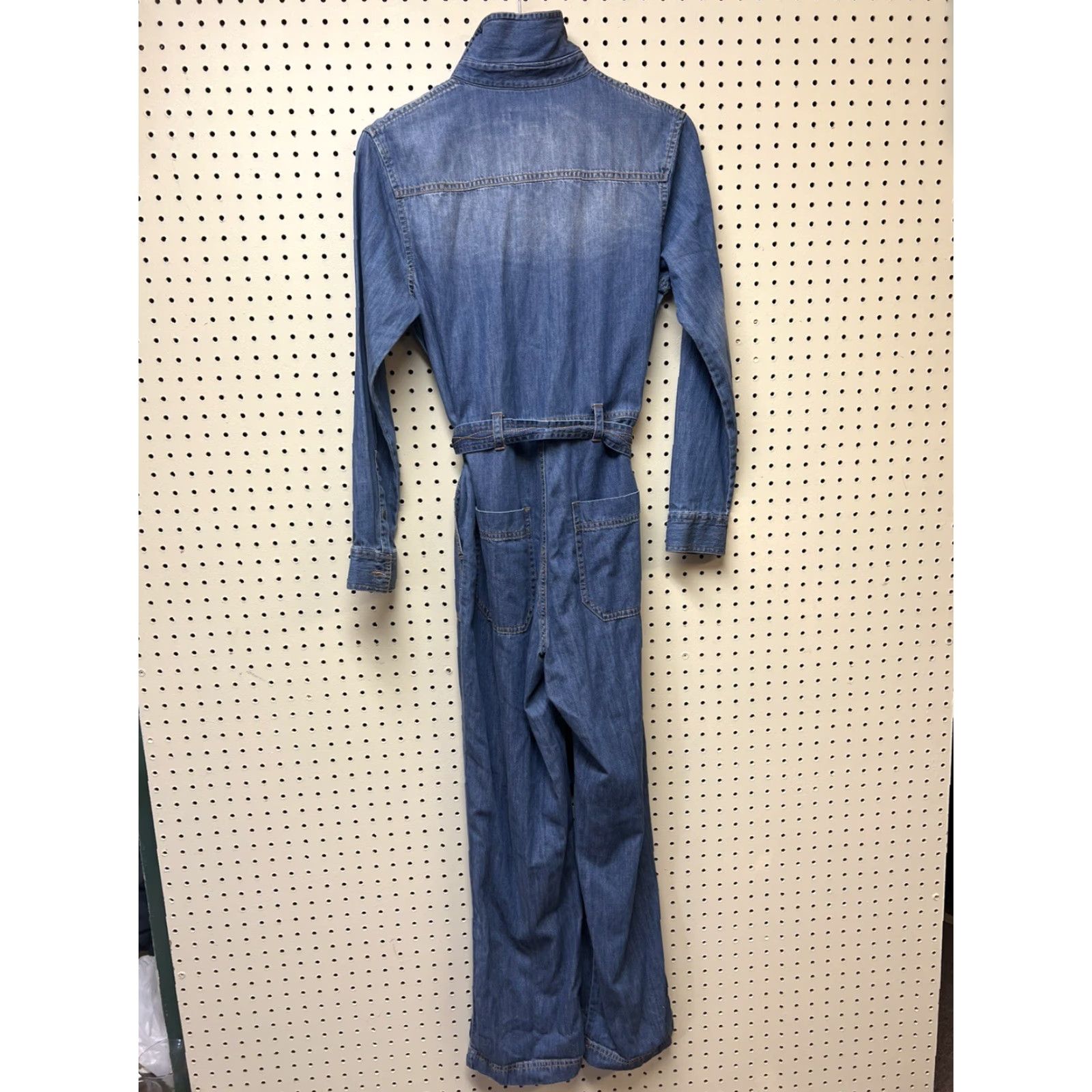 Pendleton Pendleton Blue Denim Chambray Utility Jumpsuit Coveralls Belted Size 2 NEW Women Button Belted Pockets 100% Cotton Boho Western Modern Size 26" / US 2 / IT 38 - 2 Thumbnail