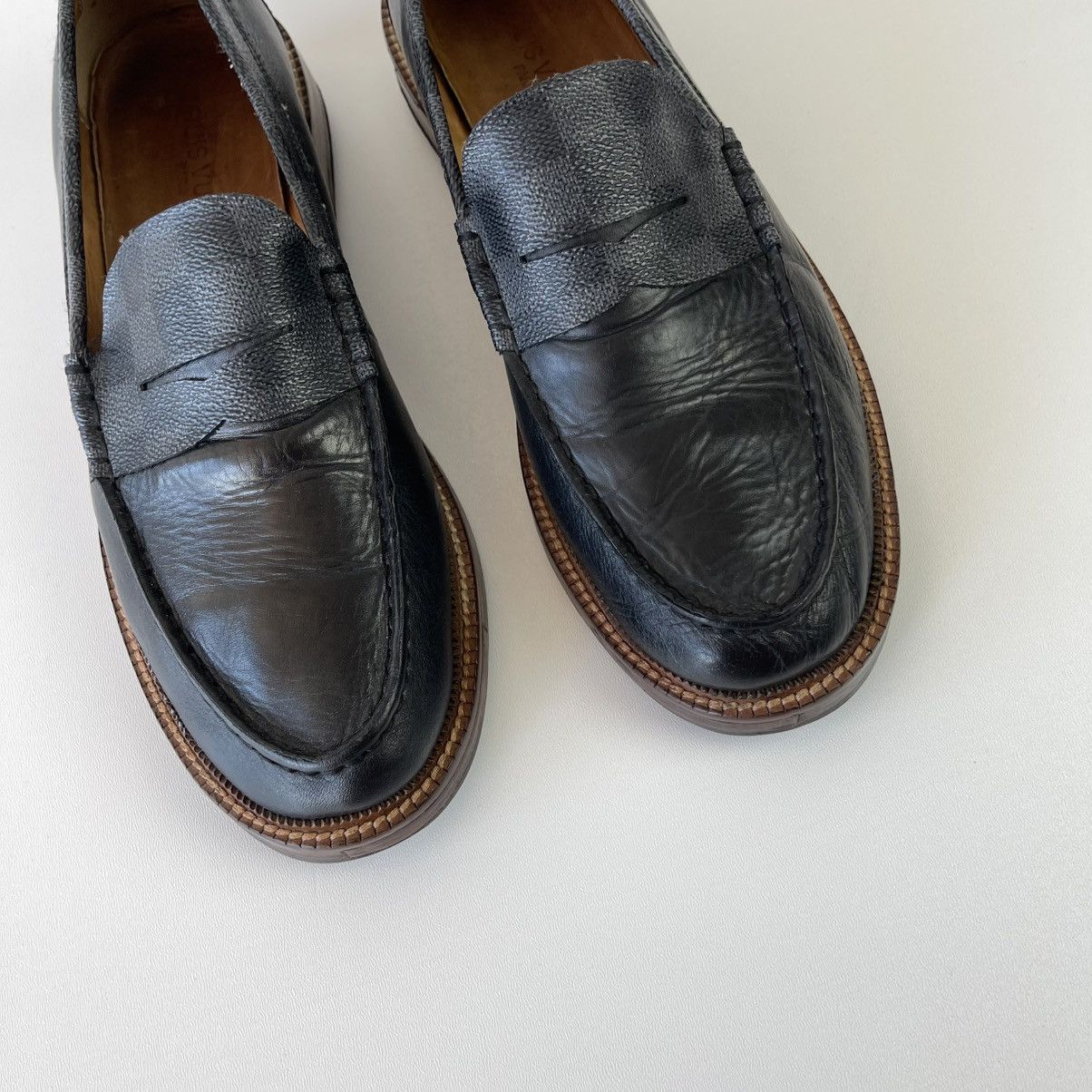 Louis Vuitton Louis Vuitton Vintage Penny Leather Loafer Black FD0153 Rare Size US 11 / EU 44 - 5 Thumbnail