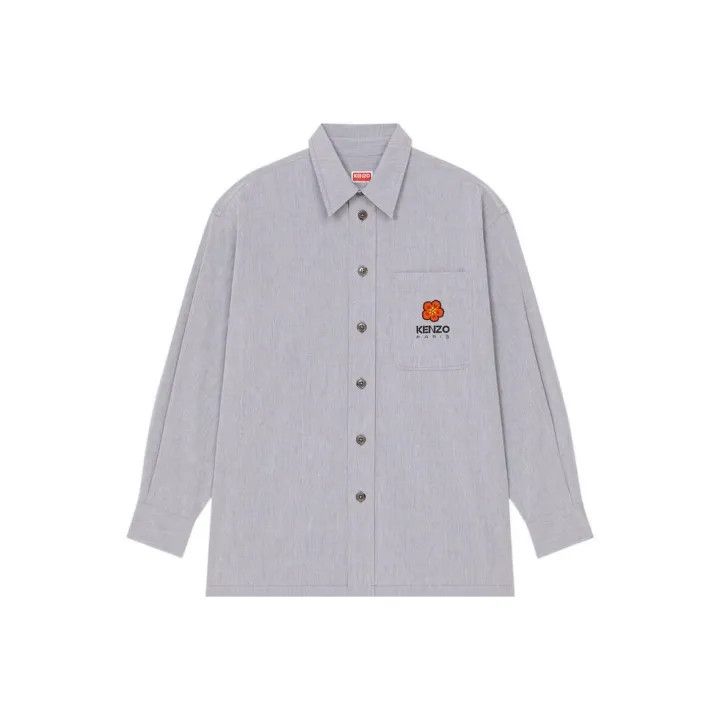 Kenzo KENZO x Nigo Midnight Blue Logo Long Sleeve Shirt 0079 Size US L / EU 52-54 / 3 - 1 Thumbnail