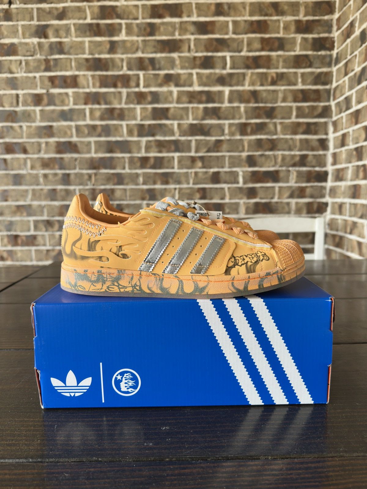 HELLSTAR adidas x HELLSTAR Superstar Hazy Orange Size US 10.5 / EU 43-44 - 3 Thumbnail