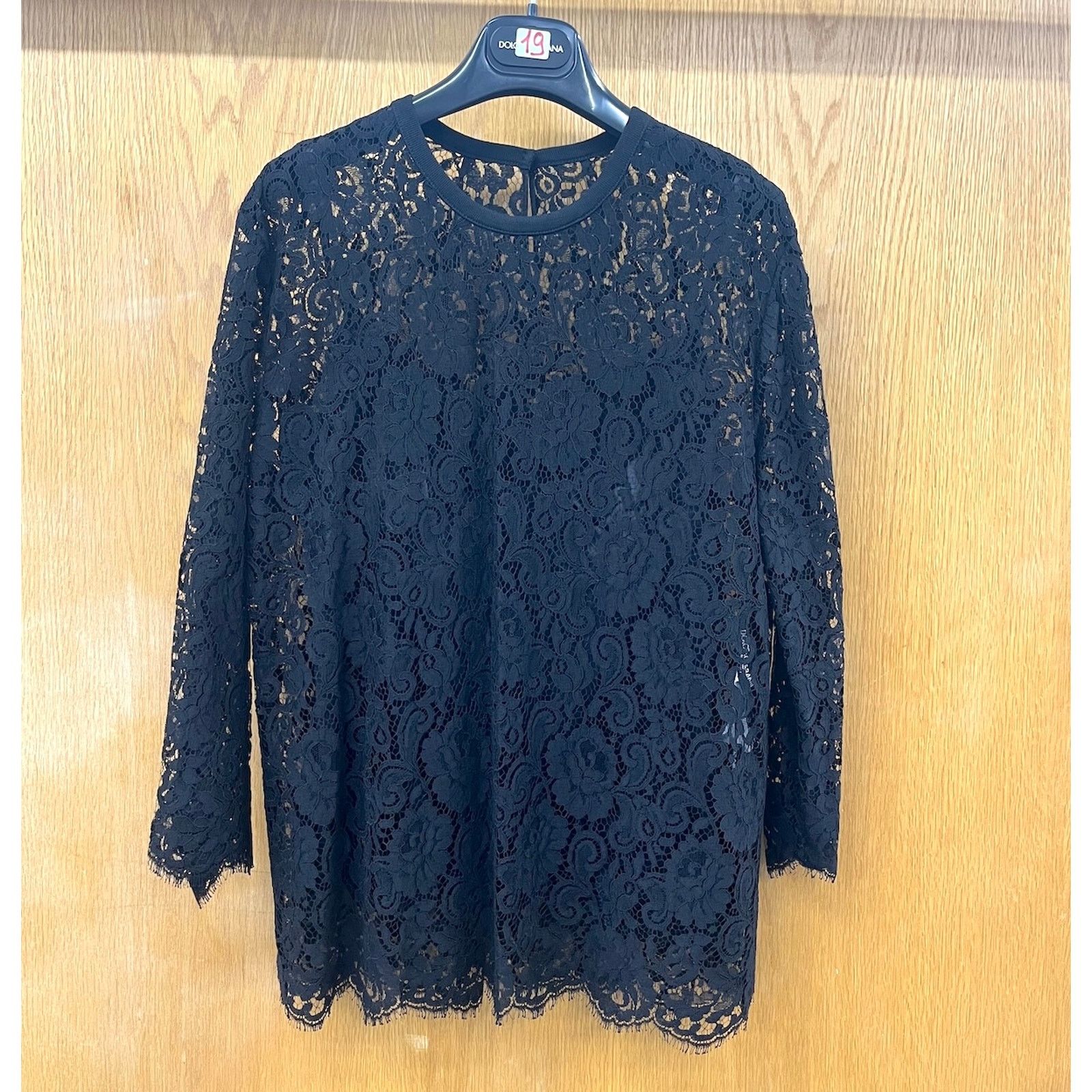 Dolce & Gabbana Dolce & Gabbana Black Lace 3/4 Sleeve Top Blouse IT 38 XS Size XS / US 0-2 / IT 36-38 - 5 Thumbnail