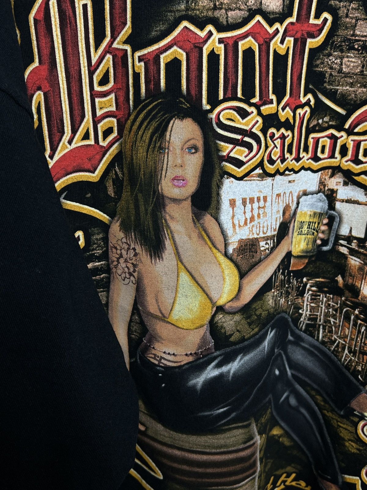 Harley Davidson y2k bike week boobs vintage long sleeve Size US L / EU 52-54 / 3 - 8 Thumbnail