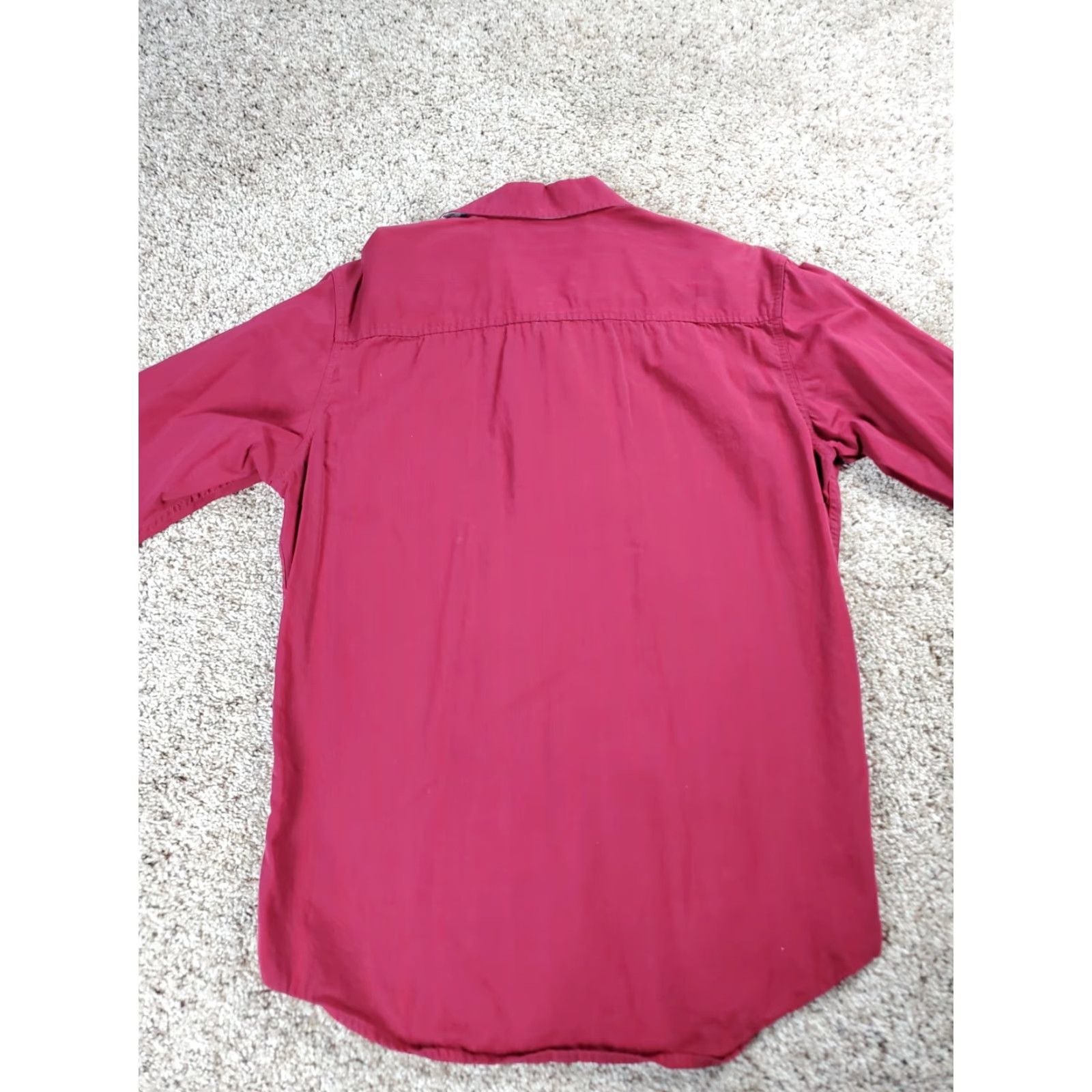 Vintage Cinch Shirt Men Small Red Long Sleeve Button Up Cotton Pinstripe Modern Fit Size US S / EU 44-46 / 1 - 5 Thumbnail