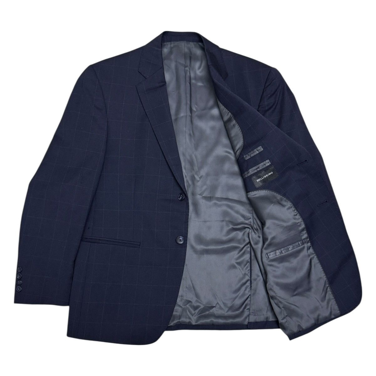 Designer BELLISSIMO 2-piece Wool Business Casual Formal SUIT 40S Size 40S - 3 Thumbnail