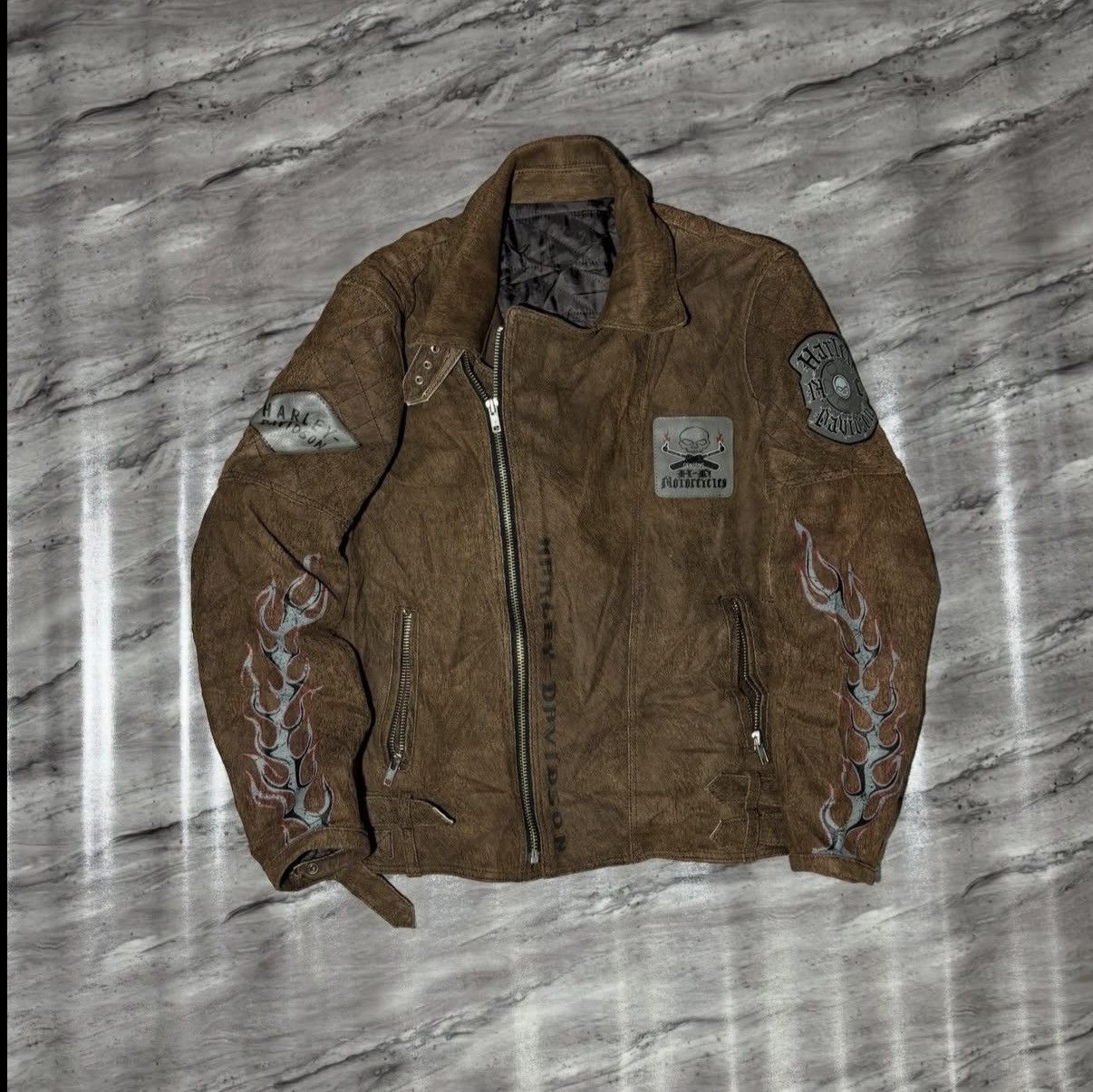 Harley Davidson Y2K VINTAGE HARLEY DAVIDSON SUEDE Size US M / EU 48-50 / 2 - 1 Thumbnail