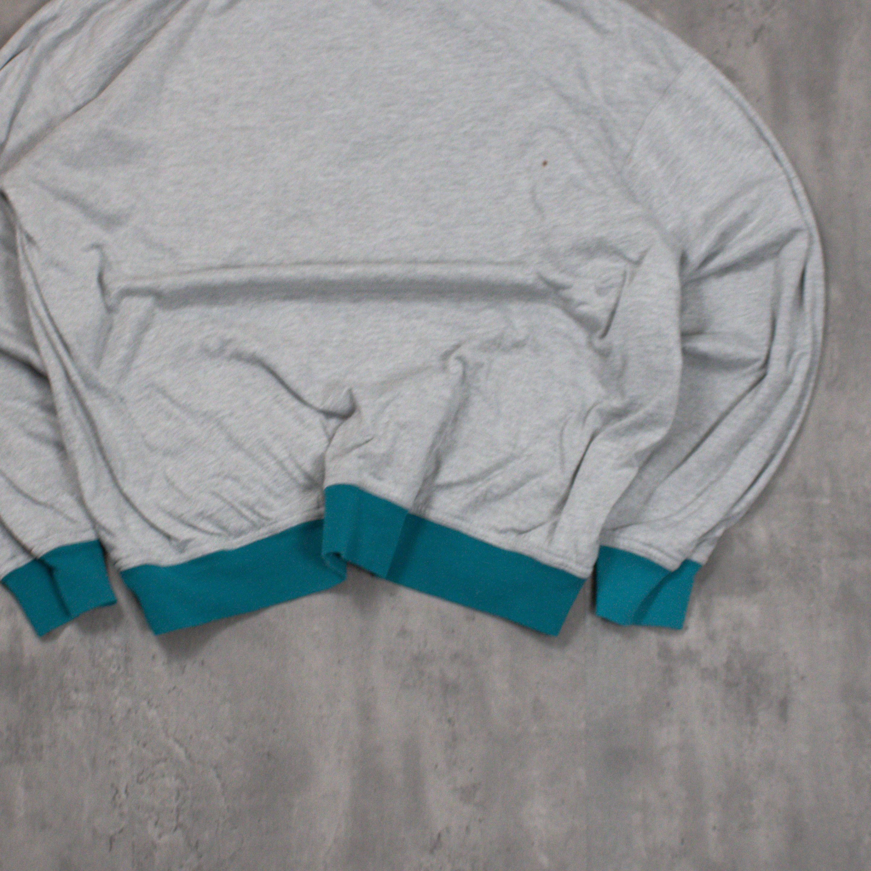 NFL 90's Miami Dolphin Double Sided Grey Teal Crewneck Sweater Size US XL / EU 56 / 4 - 7 Thumbnail
