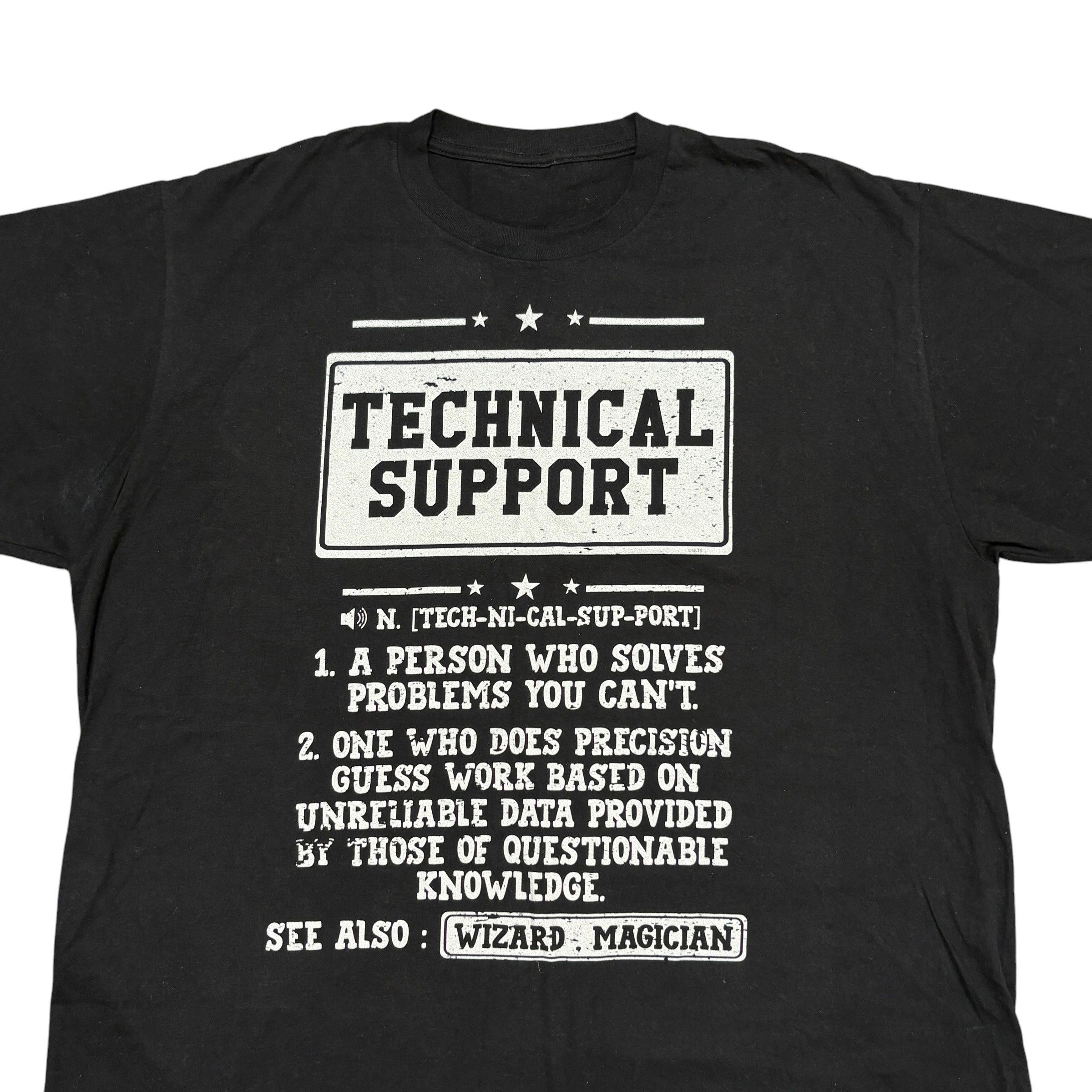 Vintage Humor Shirt Technical Support Tech Computer Microsoft Funny Size US XL / EU 56 / 4 - 2 Thumbnail