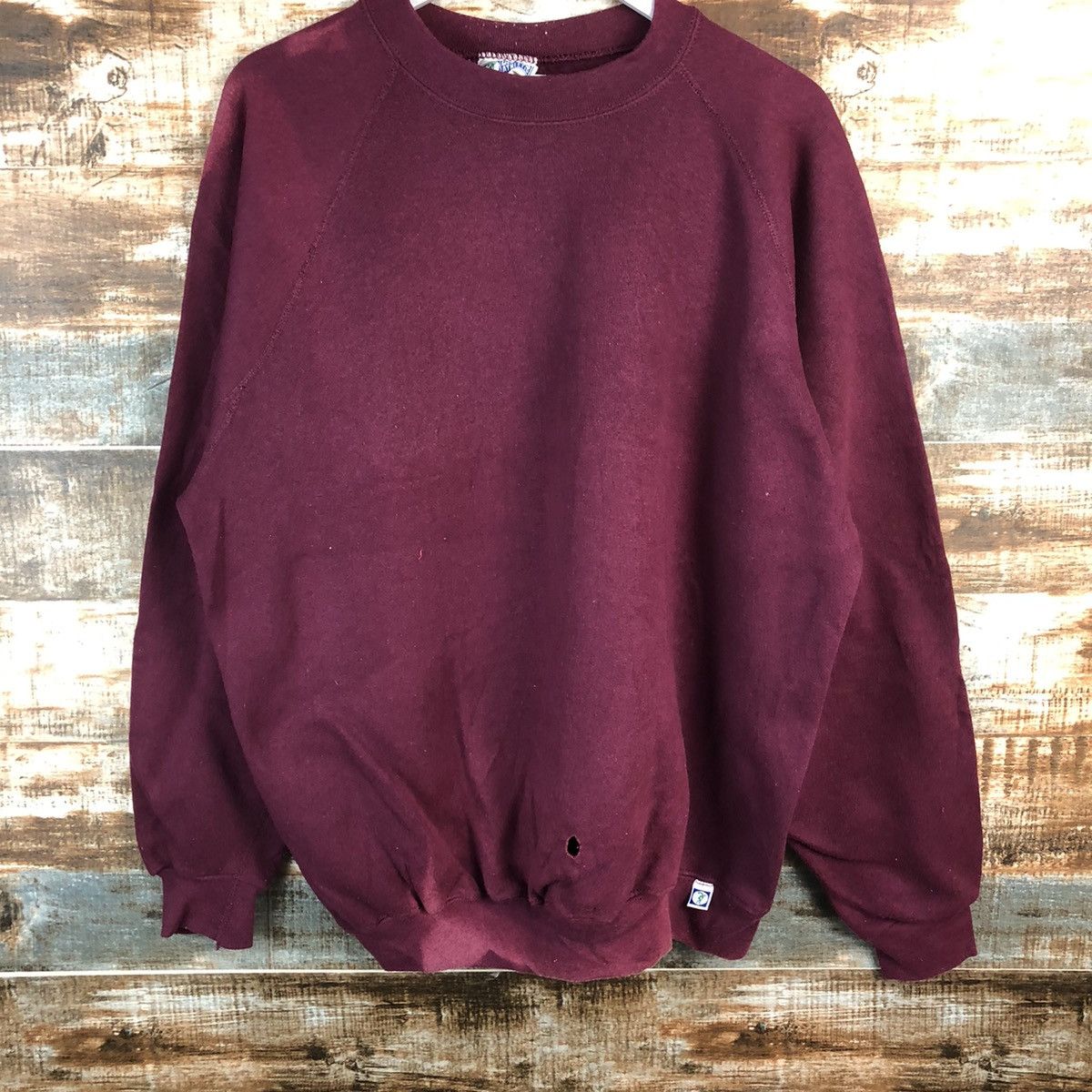 Japanese Brand × Vintage Discuss Athelitic Maroon Sweatshirt #A1915 Size US L / EU 52-54 / 3 - 3 Thumbnail