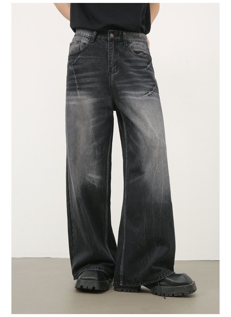Japanese Brand × Jean Lightning pattern loose straight vintage washed jeans Size US 32 / EU 48 - 2 Thumbnail