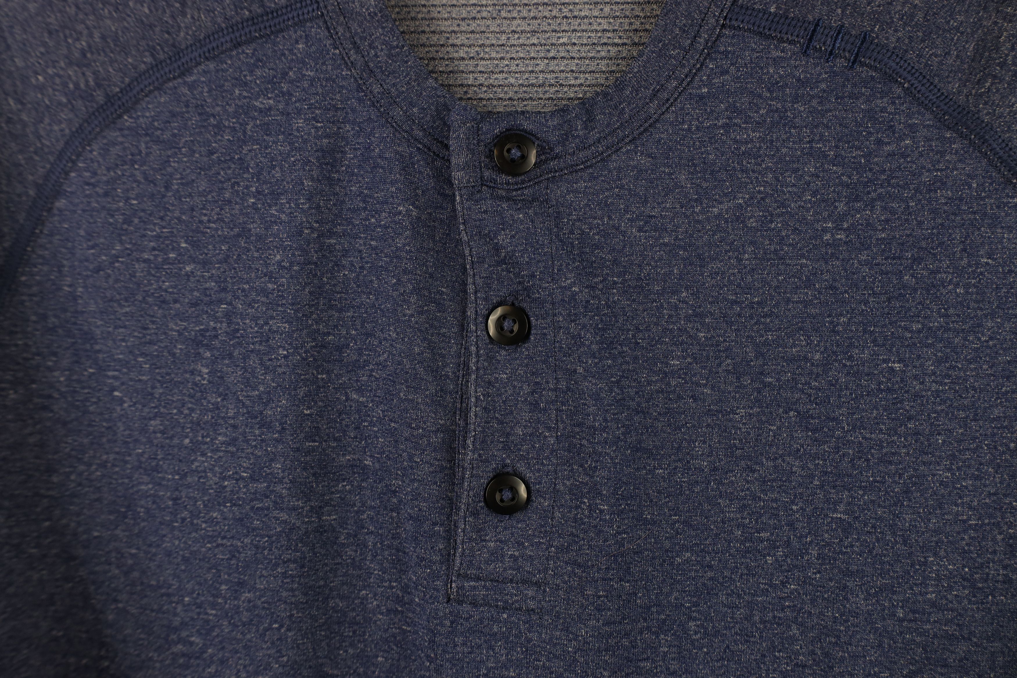 Lululemon Lululemon Vent Tech Short Sleeve Henley T-Shirt Heather Blue Size US S / EU 44-46 / 1 - 6 Thumbnail