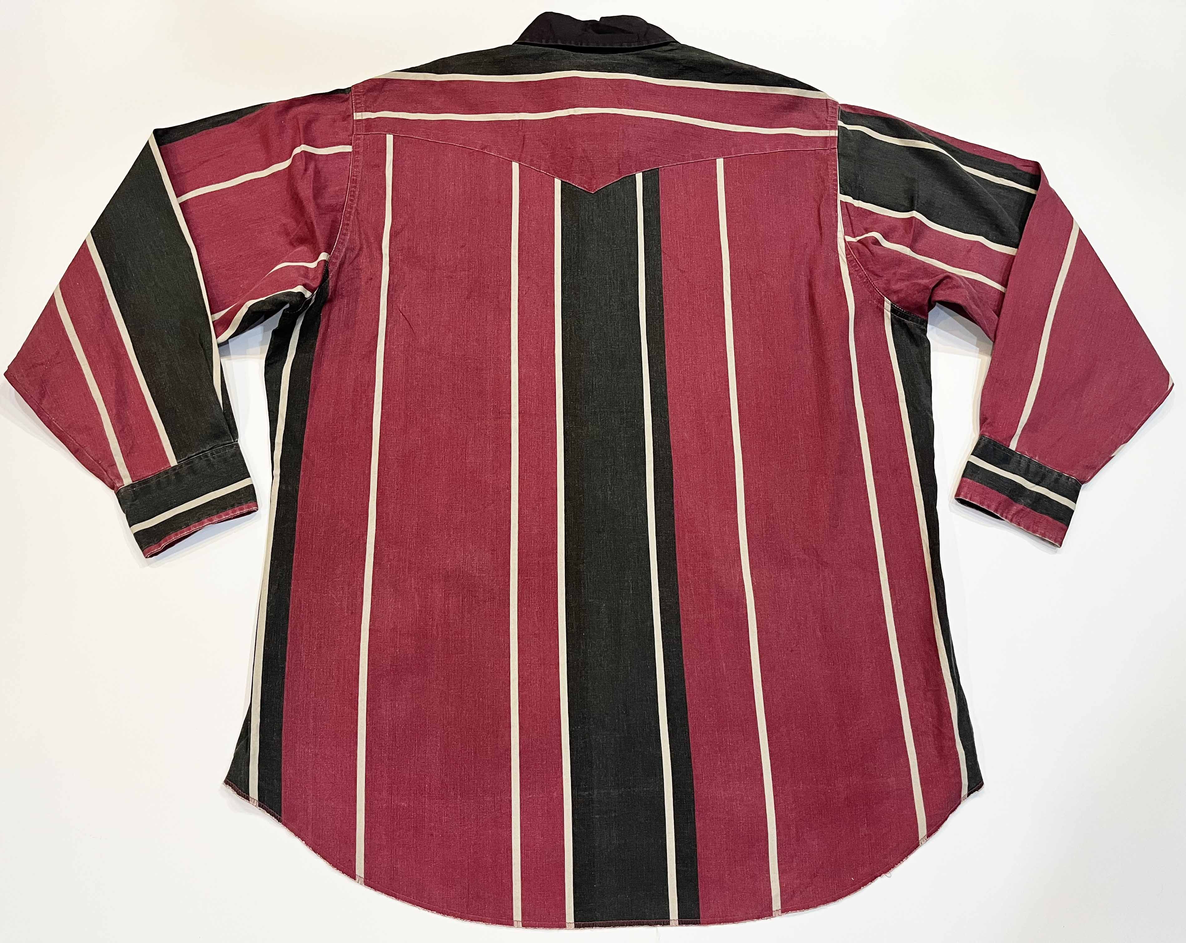 Vintage × Wrangler Vintage Wrangler Brushpopper Western Cowboy Striped Shirt Size US XL / EU 56 / 4 - 9 Thumbnail