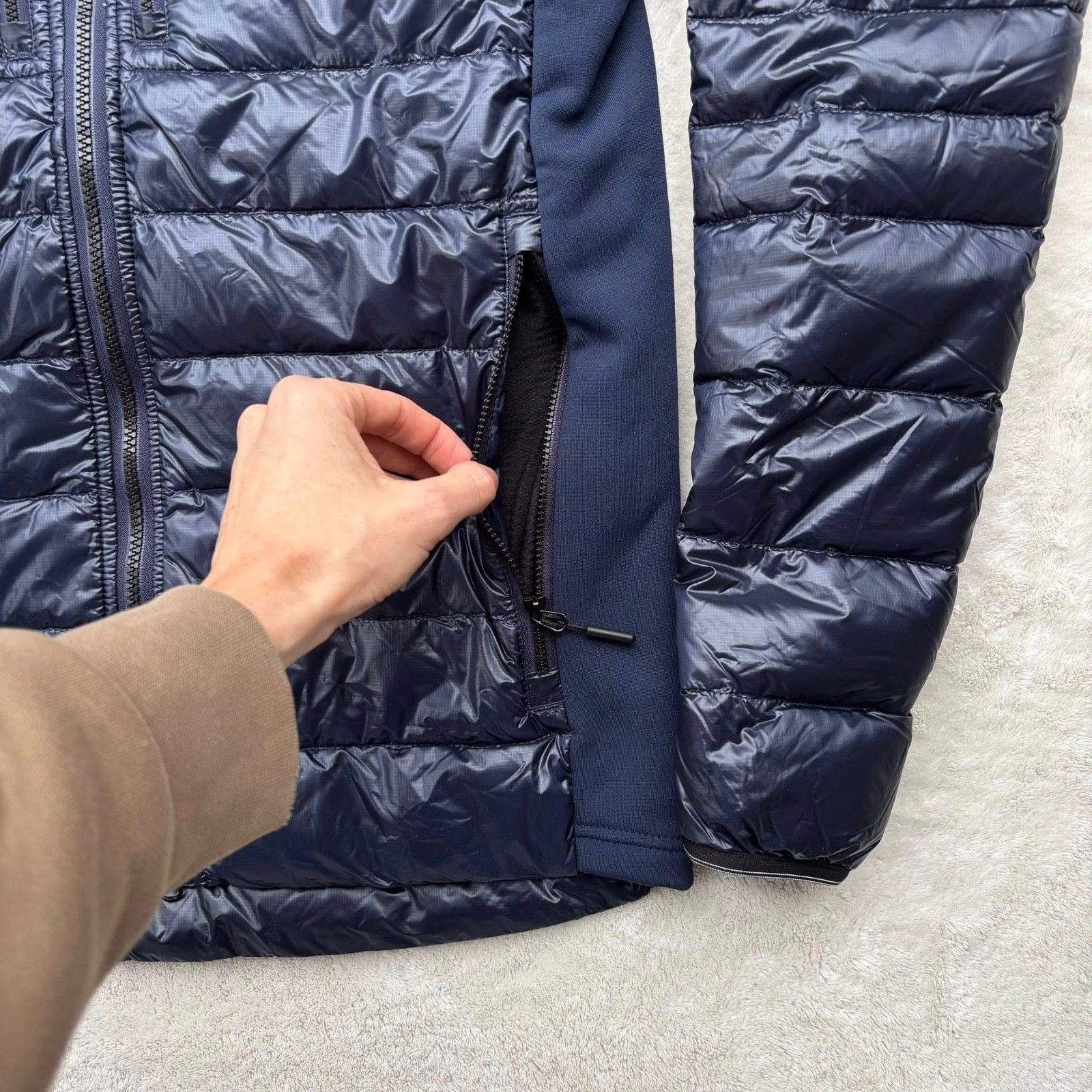 Canada Goose Canada Goose Atlantic Navy Hooded Hybridge Lite Jacket Size US XXL / EU 58 / 5 - 4 Thumbnail