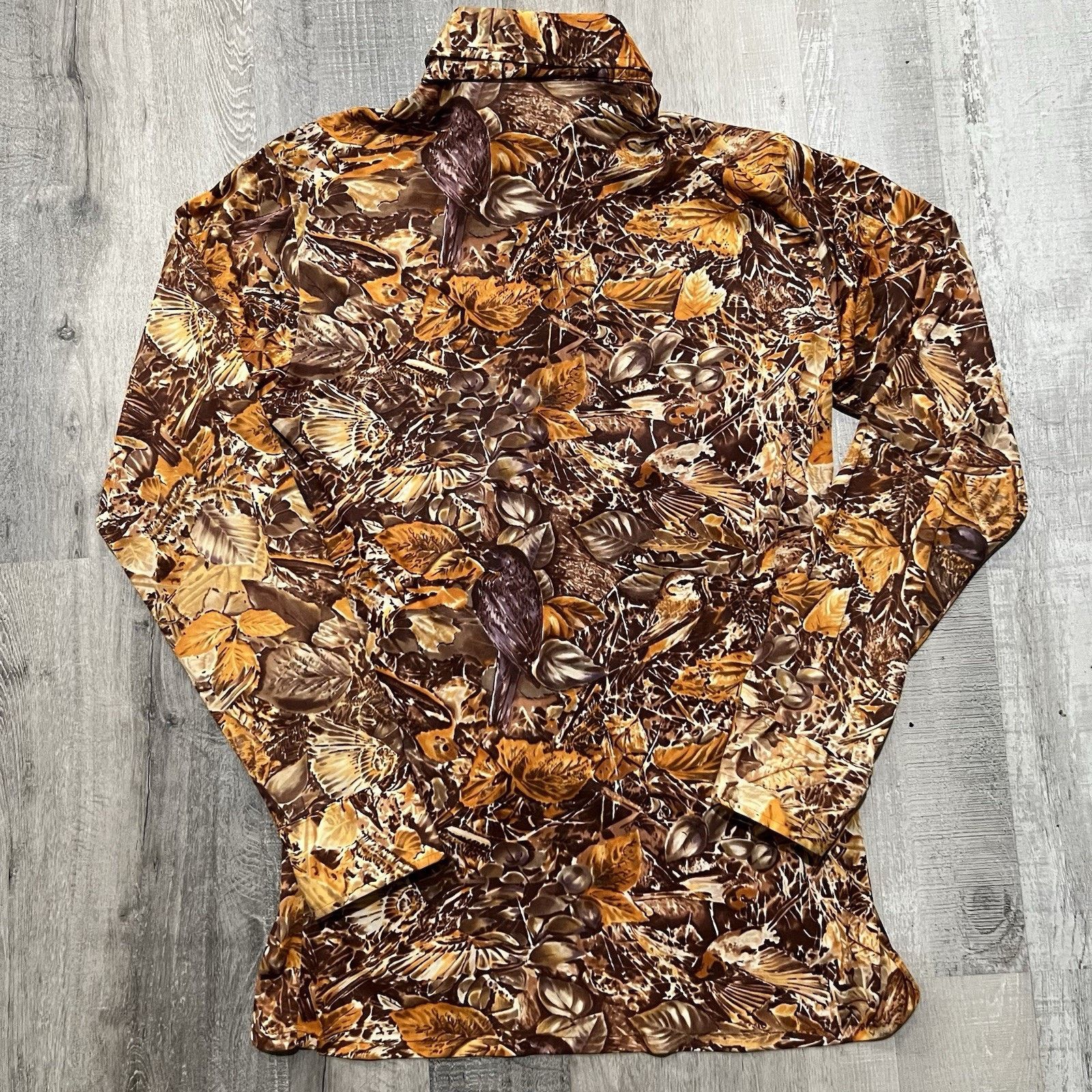 Vintage VTG Donegal Hippie Fall Leaves Orange Mod Disco Button shirt Size US L / EU 52-54 / 3 - 3 Thumbnail