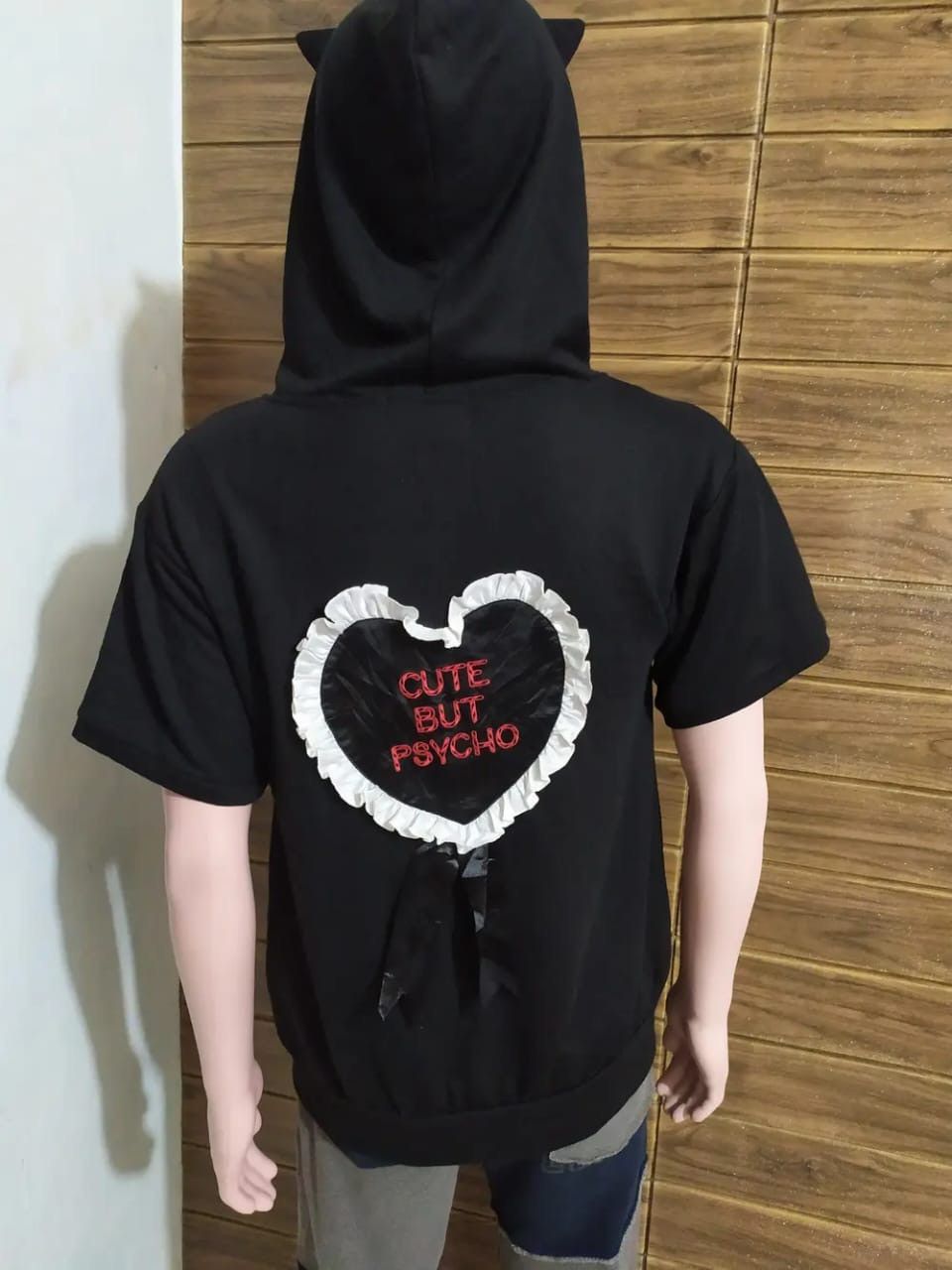 Japanese Brand Hell Cat Punk Japanese Bunny Horn Devil Short Sleeve Hoodie Size L / US 10 / IT 46 - 5 Thumbnail