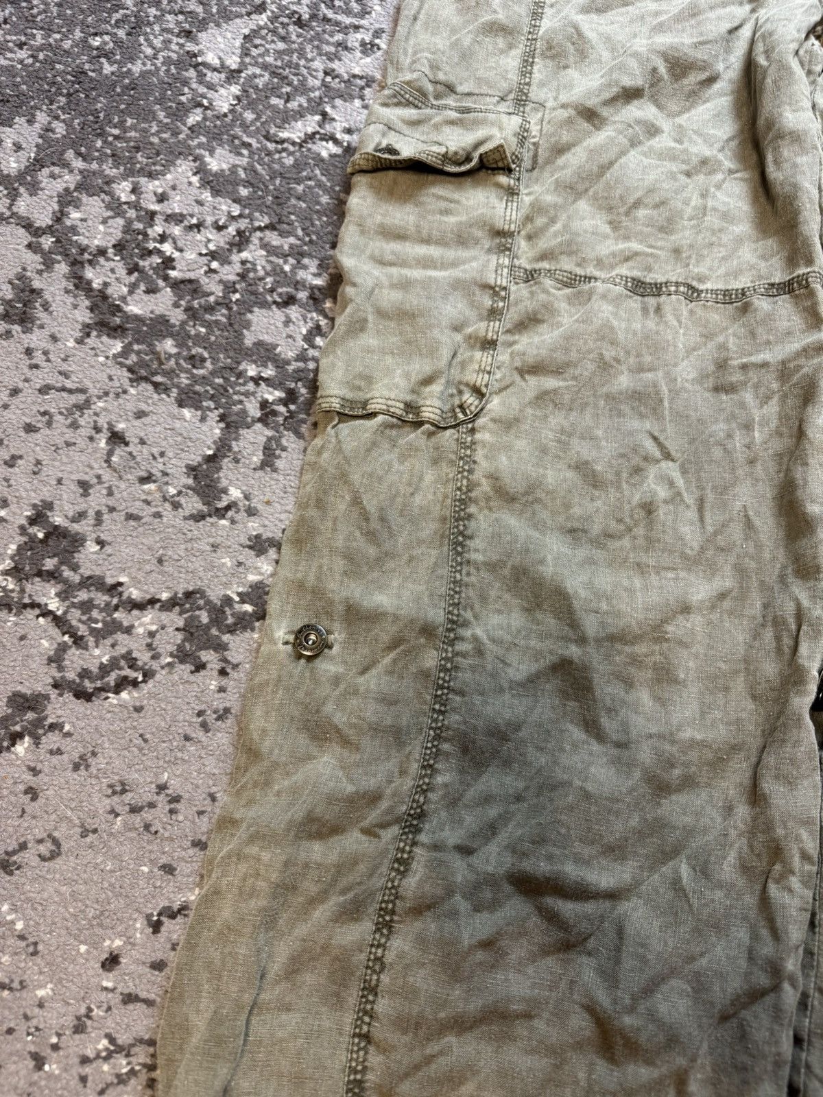 Japanese Brand × Vintage Vintage Y2K Baggy If Six Was Style Opium Cargo Linen Pants Size US 33 - 4 Thumbnail