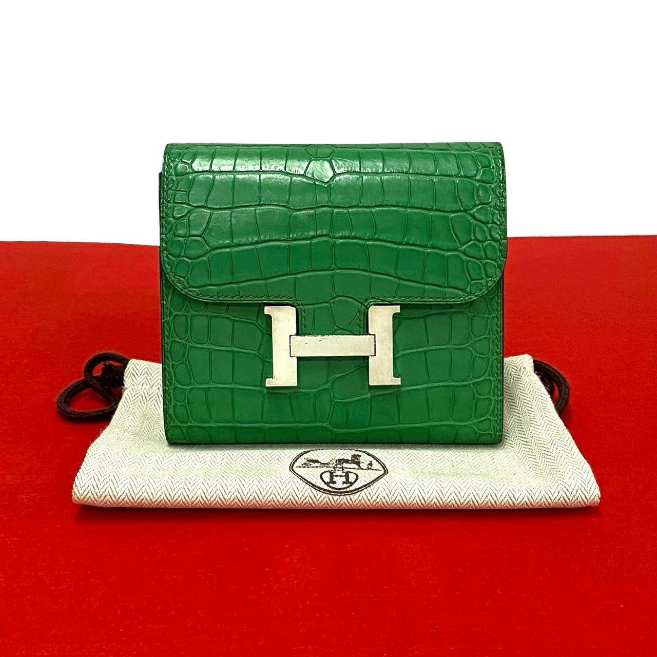 Hermes Hermes Green Leather Size ONE SIZE - 1 Thumbnail