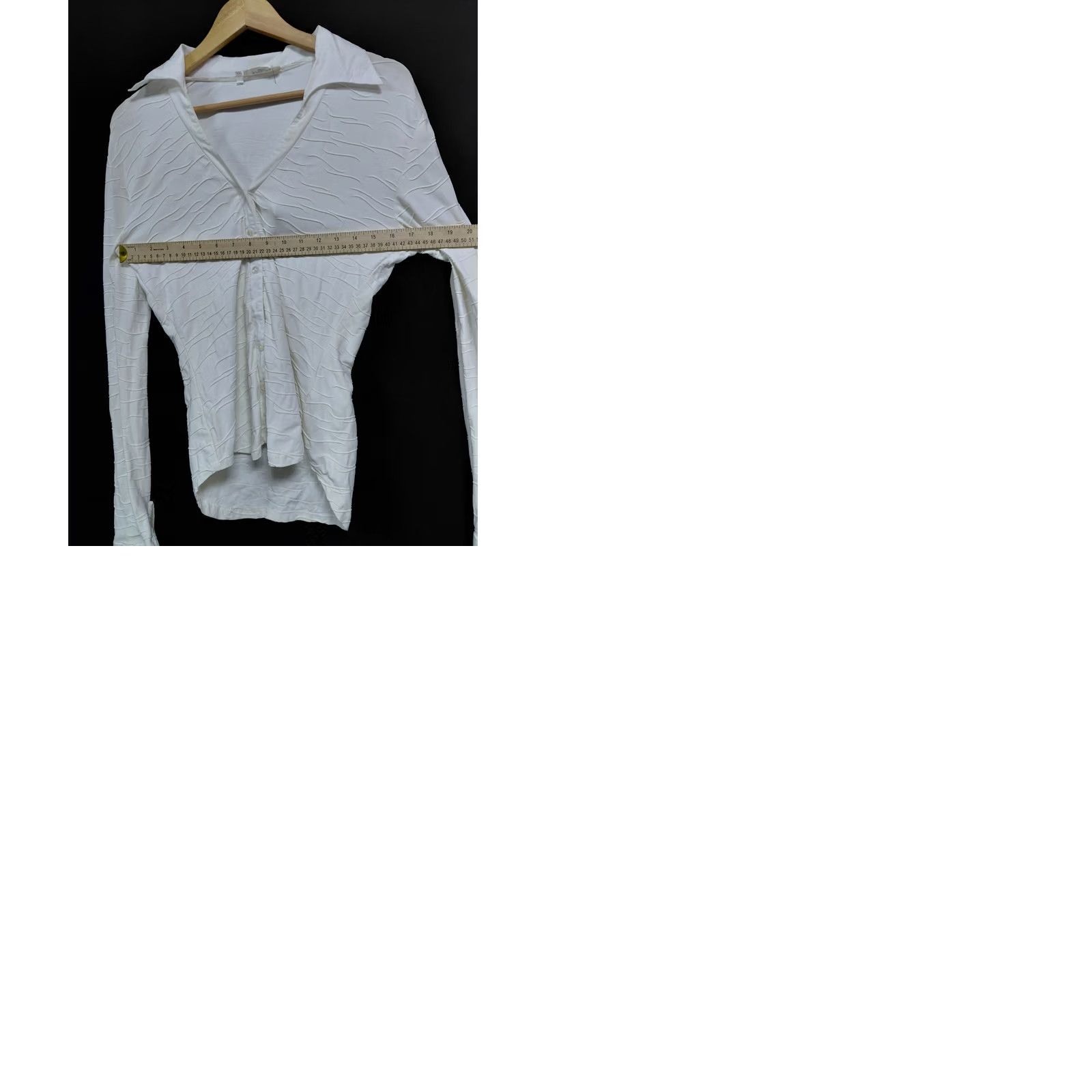Vintage Rayure Paris Made in France Heather White Long Sleeve Top Textured Knit Size 42 Size M / US 6-8 / IT 42-44 - 9 Thumbnail
