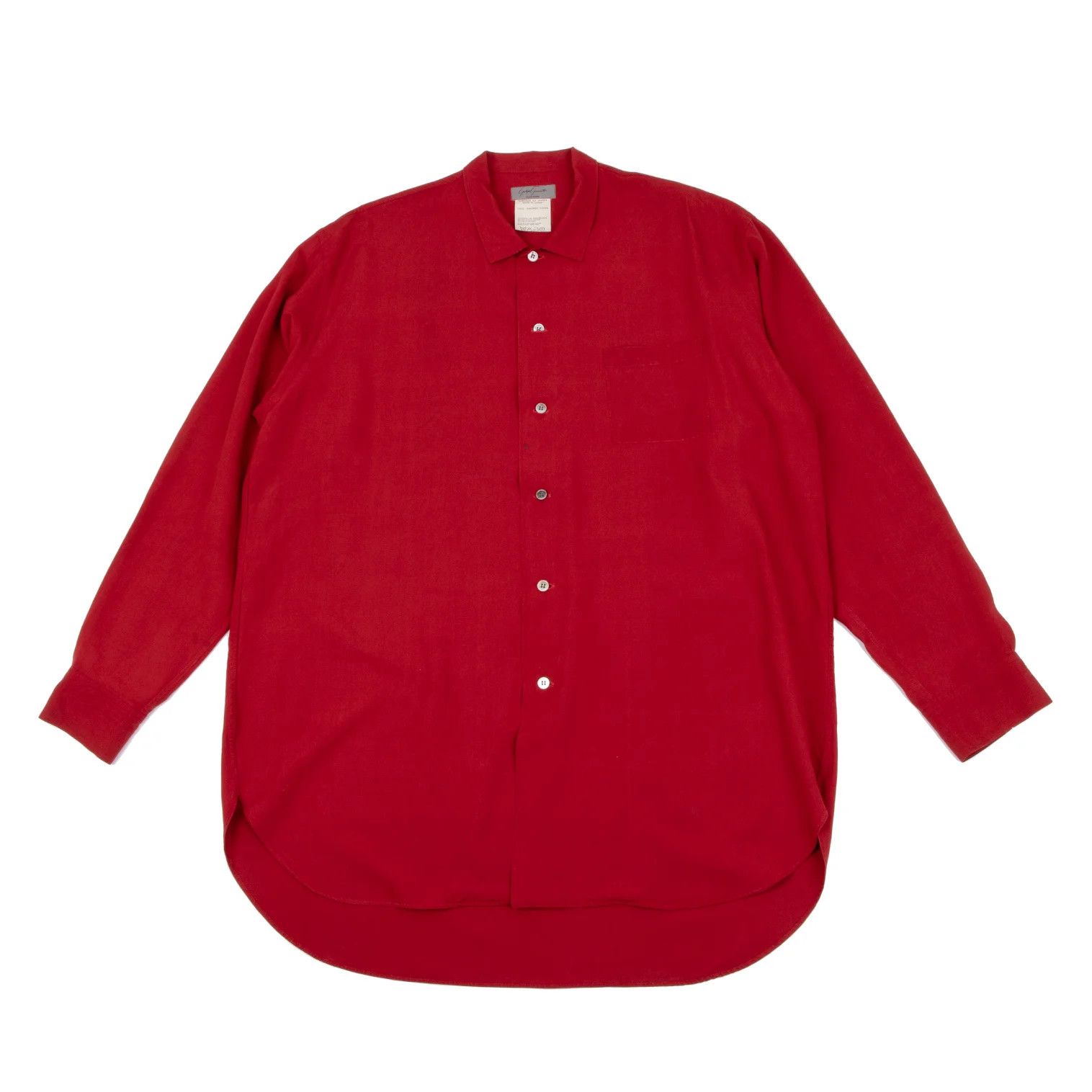 Yohji Yamamoto Yohji Yamamoto Rayon Long Shirt Jacket Red Size US M / EU 48-50 / 2 - 1 Thumbnail