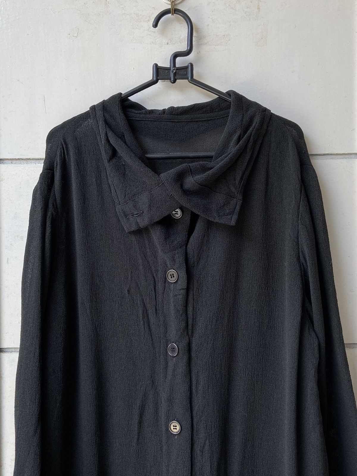 Japanese Brand STENCIL Army Black Long Mesh Shirt Size US L / EU 52-54 / 3 - 2 Thumbnail
