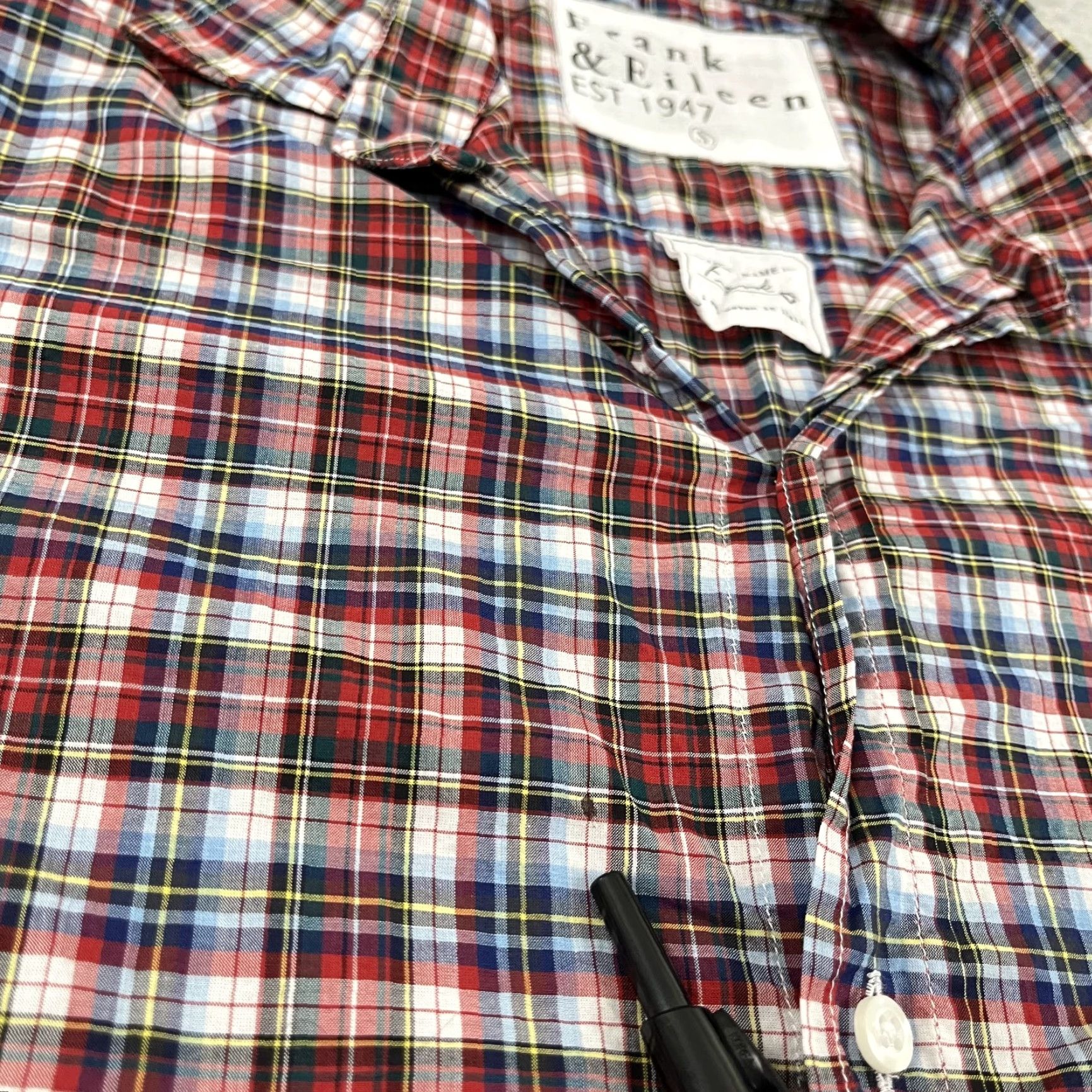 Frank & Eileen Frank & Eileen Shirt Womens Small MultiColor Plaid Woven Button Up Italy Size S / US 4 / IT 40 - 7 Thumbnail