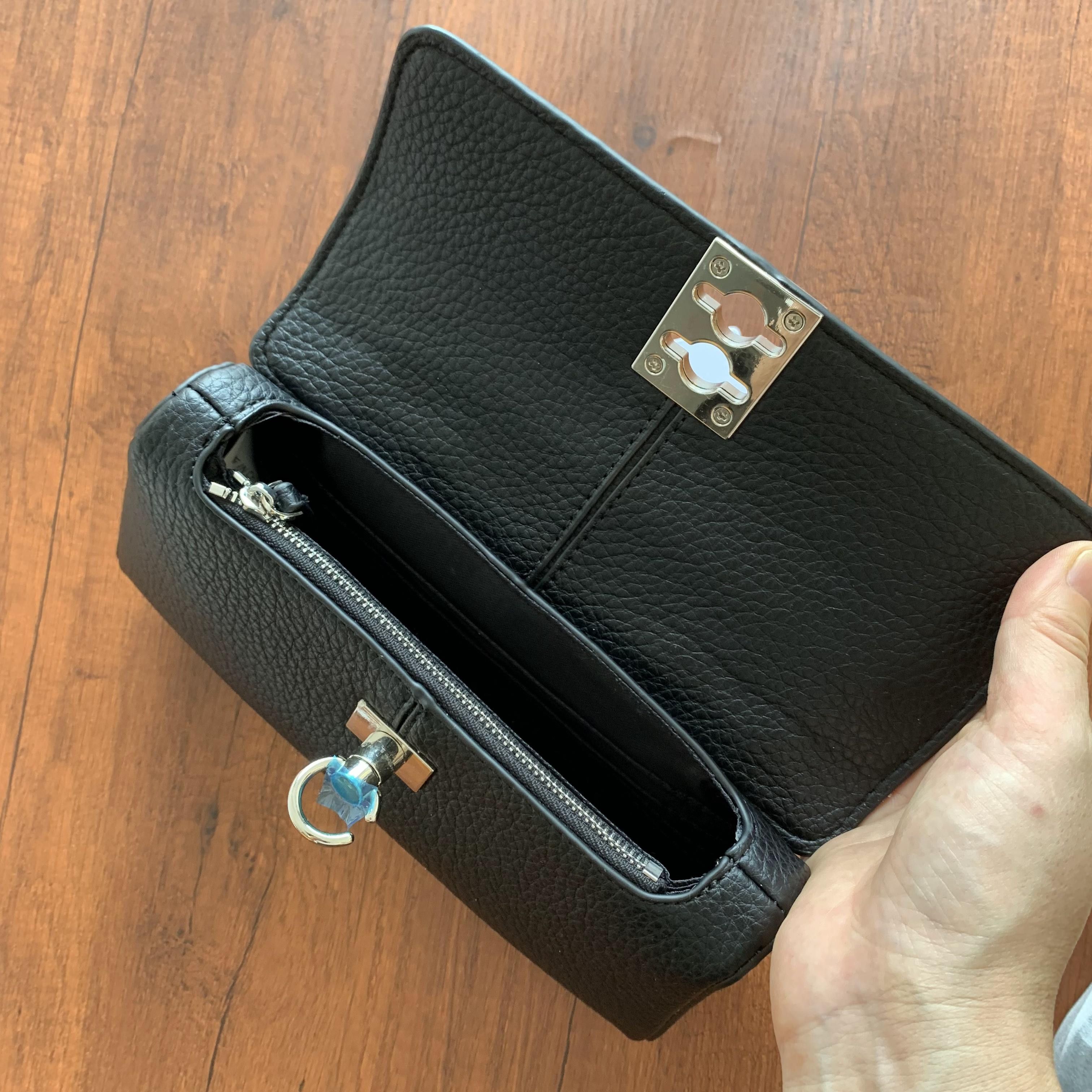 Handmade Cafune Sfance Wallet Crossbody Bag, Wristlets bag in black Size ONE SIZE - 7 Thumbnail