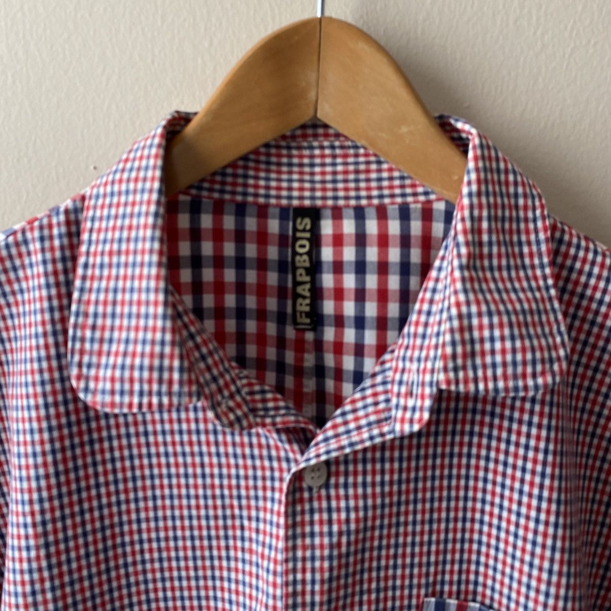Frapbois FRAPBOIS Red Blue Gingham Check Shirt Size XS / US 0-2 / IT 36-38 - 3 Thumbnail