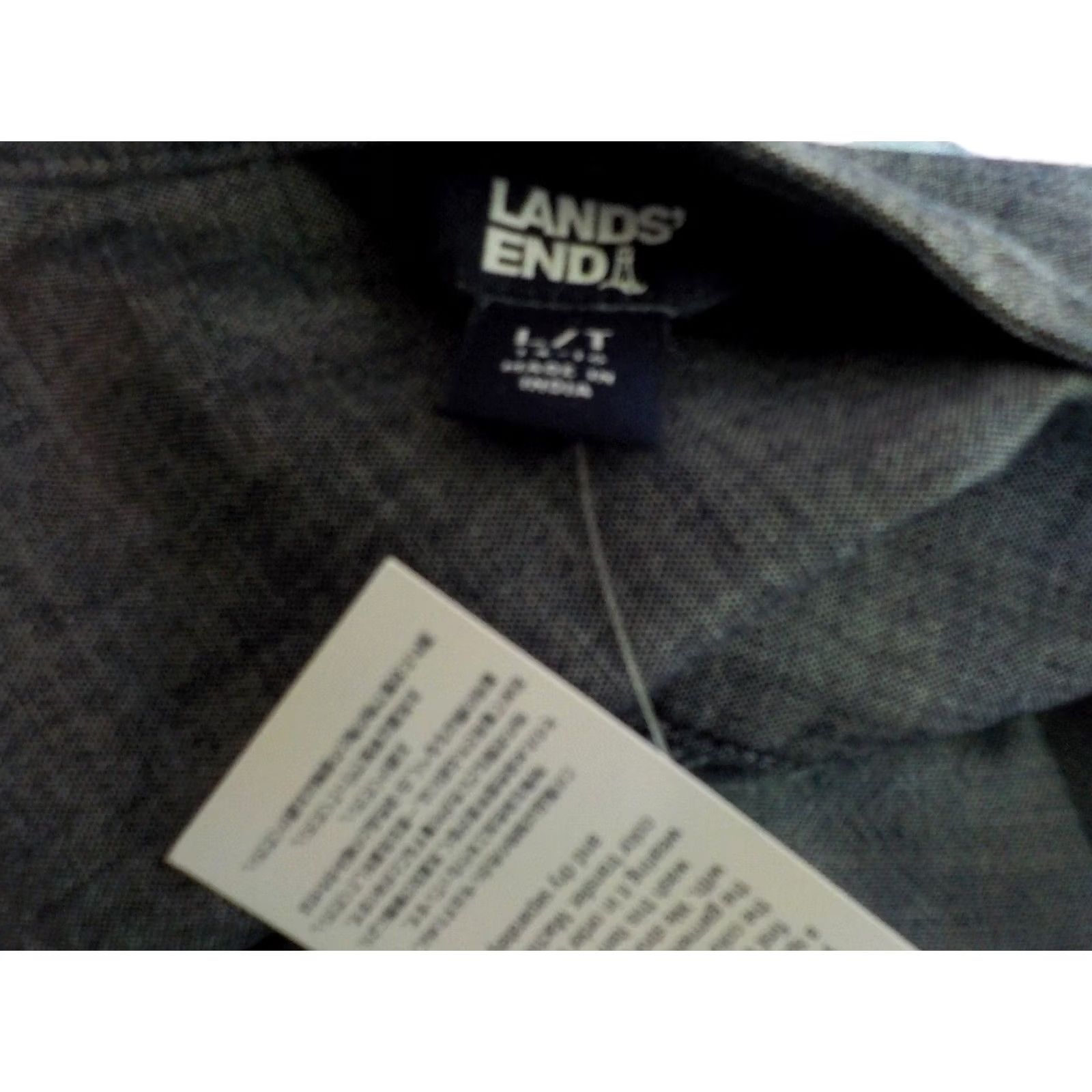 Lands' End LANDS' END Womens 2 Tone Denim Shirt Dress Tunic Blues Cotton SZ L/T 14-16 NWOT Shirt Dress Womens Size L / US 10 / IT 46 - 5 Thumbnail