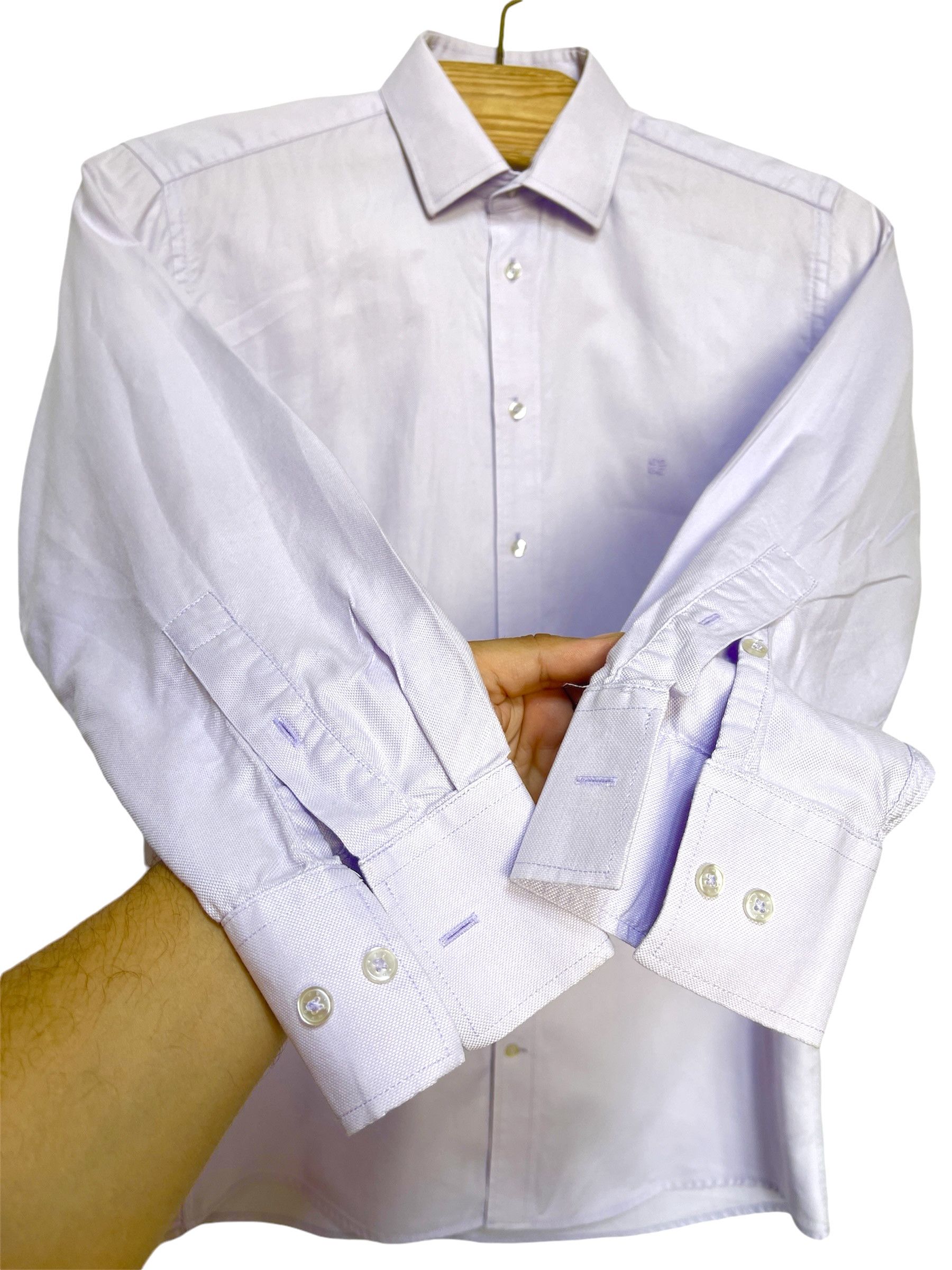 Givenchy 🔥 Givenchy 4G shirt long sleeve cotton light purple Size US M / EU 48-50 / 2 - 3 Thumbnail