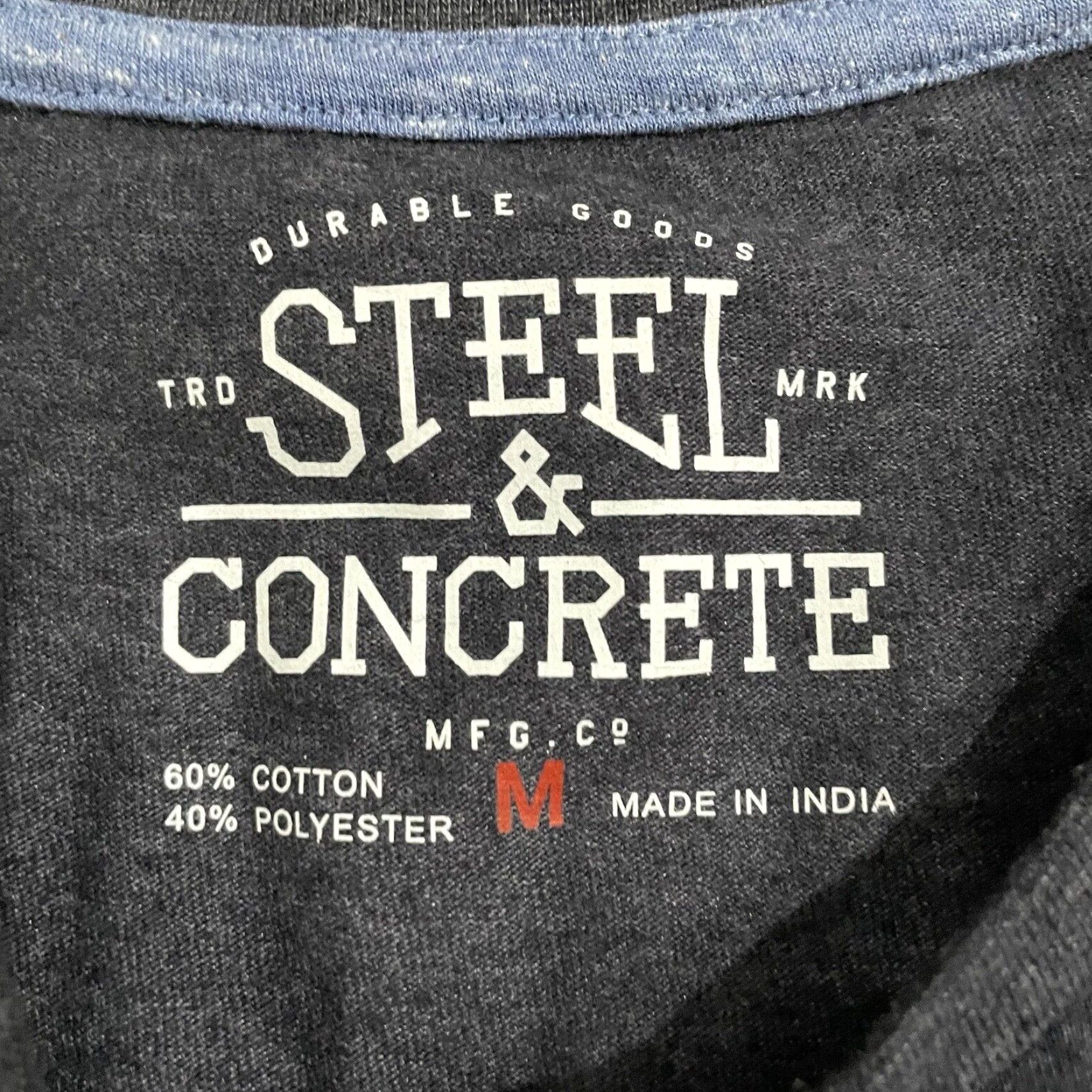 Vintage VINTAGE Steel & Concrete T-Shirt Mens Size M Blue Cotton Tee Shirts Mens M Blue Steel & Concrete Size US M / EU 48-50 / 2 - 4 Thumbnail