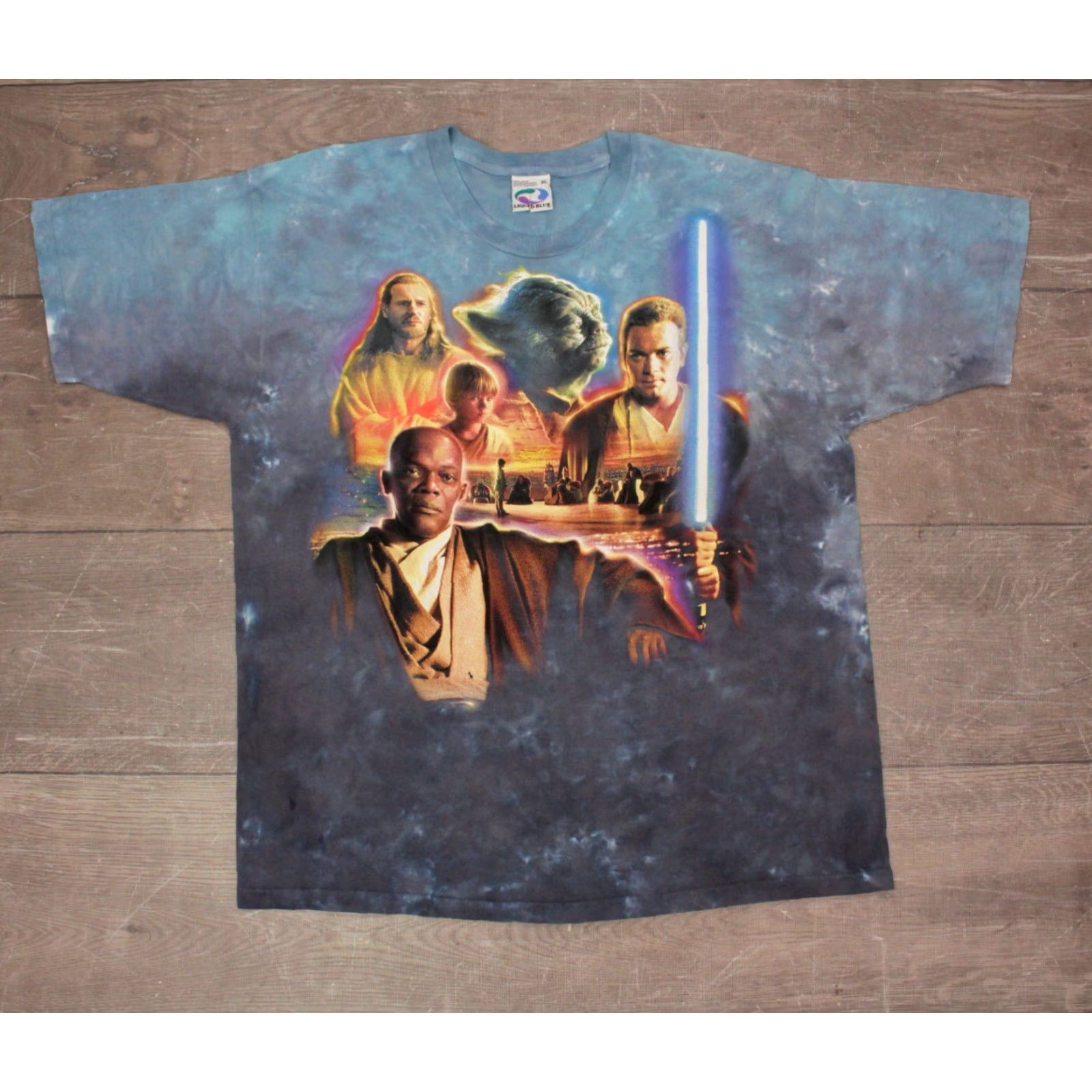 Liquid Blue Liquid Blue Star Wars Phantom Menace TShirt XL Men Vintage 90s Blue Graphic Tee 1990s Size US XL / EU 56 / 4 - 2 Thumbnail