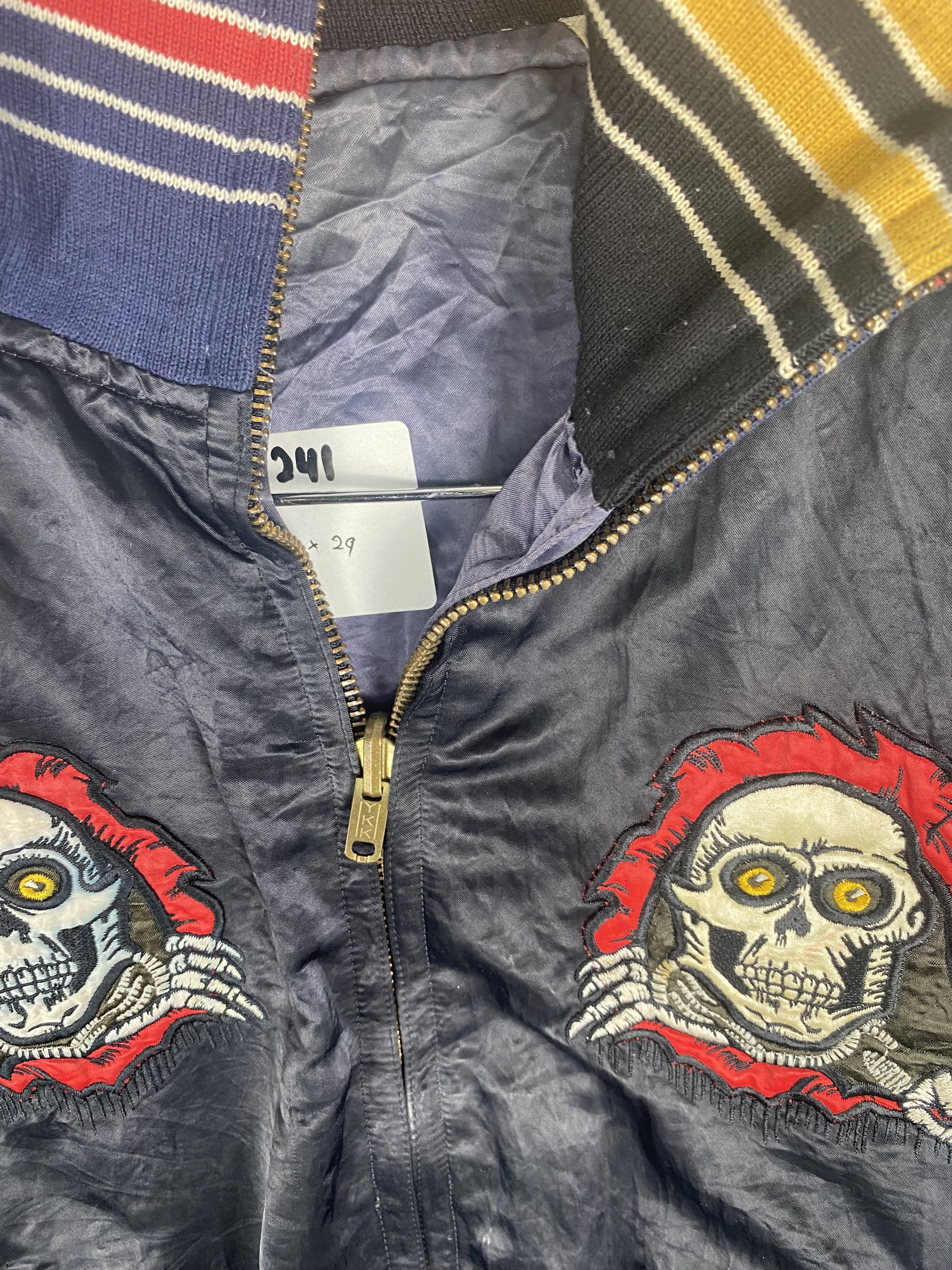 Vintage Vintage Sukajan Skull Embroidery Logo Reversible Jacket Size US M / EU 48-50 / 2 - 6 Thumbnail