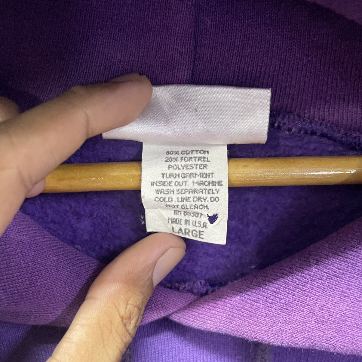 Adidas Vintage Adidas Trefoil Hoodie — Purple — Made in USA — Large Size US L / EU 52-54 / 3 - 11 Thumbnail