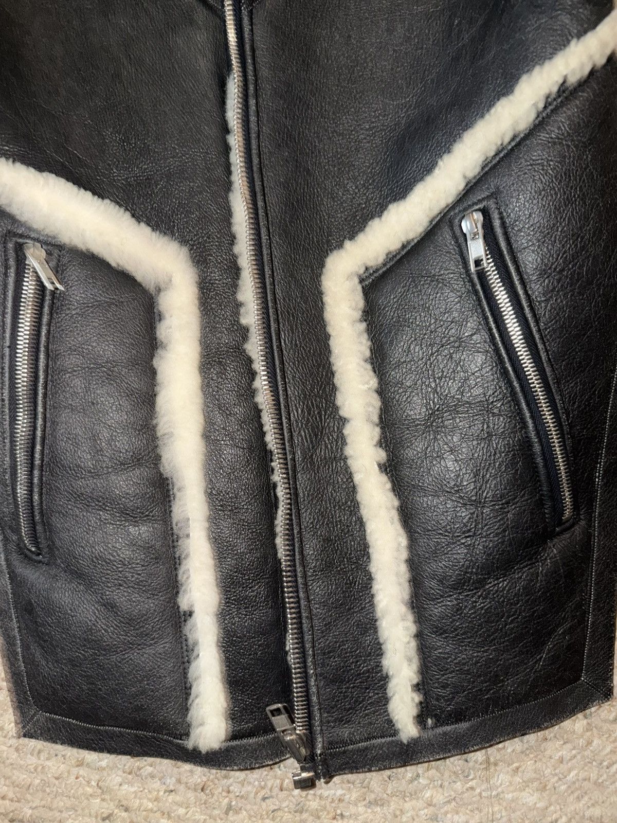 Rick Owens F/W 14 "MOODY" Runway Shearling Leather Vest Rick Owens S Size US S / EU 44-46 / 1 - 16 Thumbnail