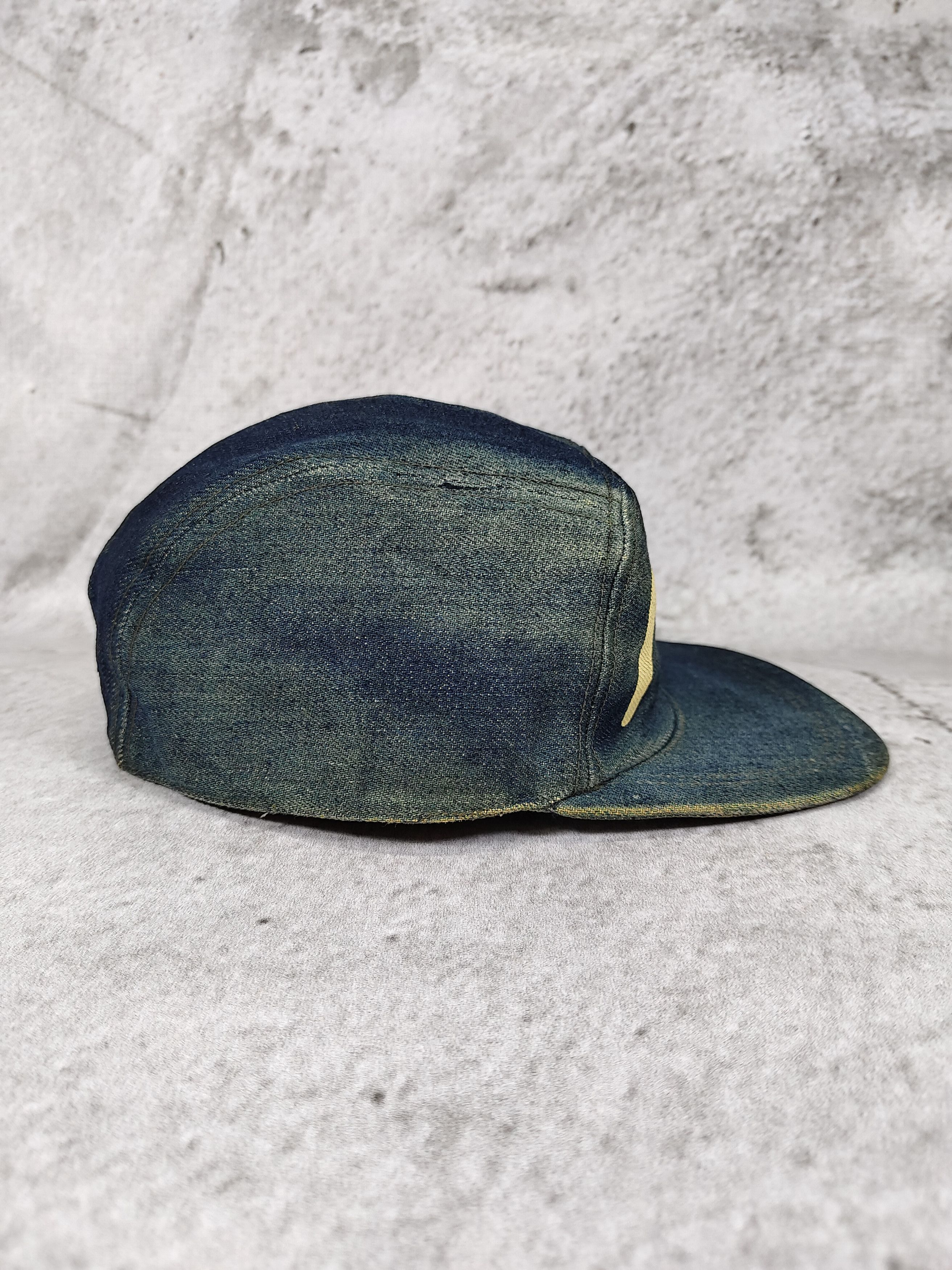 Evisu 90s EVIS🇯🇵Rare Painted Seagull Logo Denim Work Archive Cap Size ONE SIZE - 5 Thumbnail