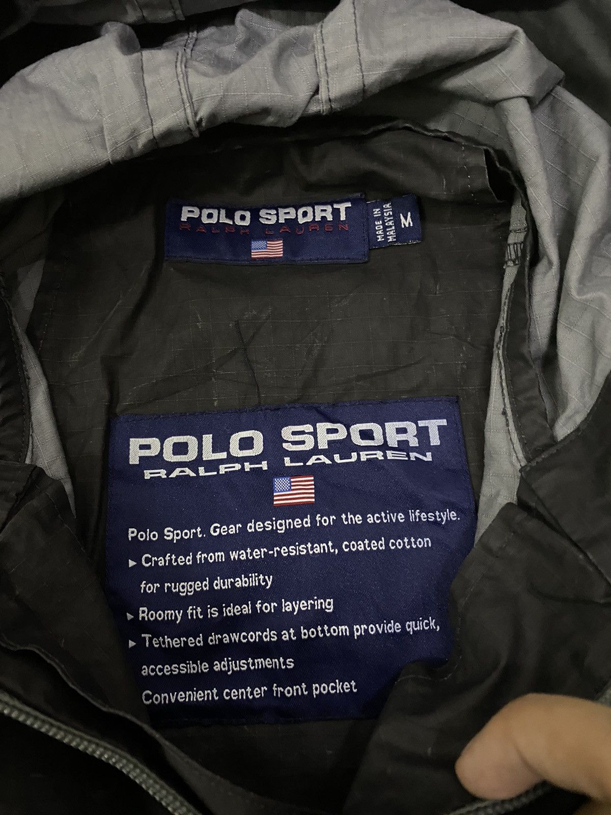 Polo Ralph Lauren Vintage Polo Sport Ralph Lauren Rain pullover jacket Size US M / EU 48-50 / 2 - 6 Thumbnail