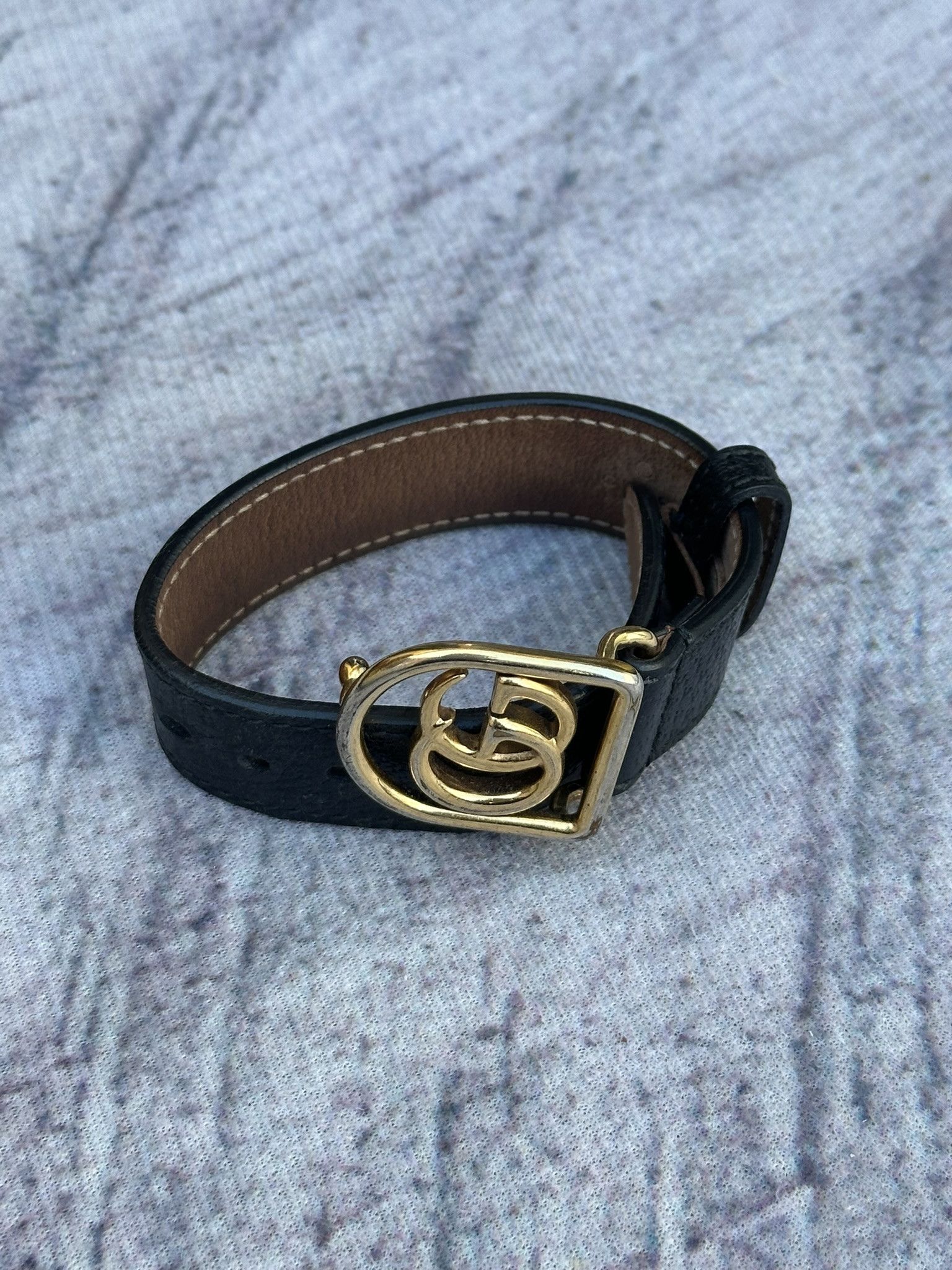 Gucci Gucci Bracelet Wrap GG Marmont Logo Black Leather Size ONE SIZE - 2 Thumbnail