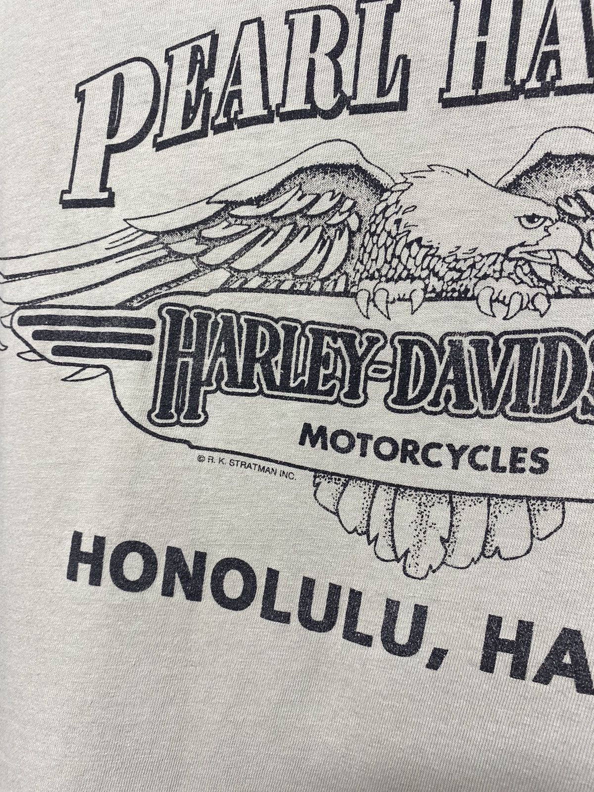 Harley Davidson Rare 1991 Harley Davidson Pearl Harbor distressed t-shirt Size US XL / EU 56 / 4 - 16 Thumbnail