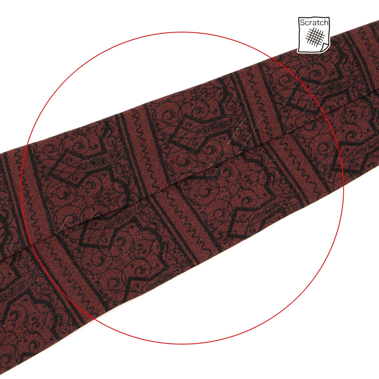 Jean Paul Gaultier Silk Tie with Bill Print in Wine and Black Size ONE SIZE - 10 Thumbnail
