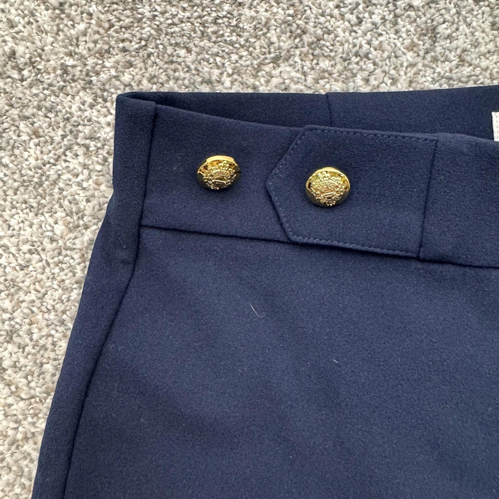 Vintage VINTAGE Sag Harbor Pants Womens 6 Navy Blue Gold Button High Rise Stretch Sailor Vtg Y2K Size 28" / US 6 / IT 42 - 2 Thumbnail