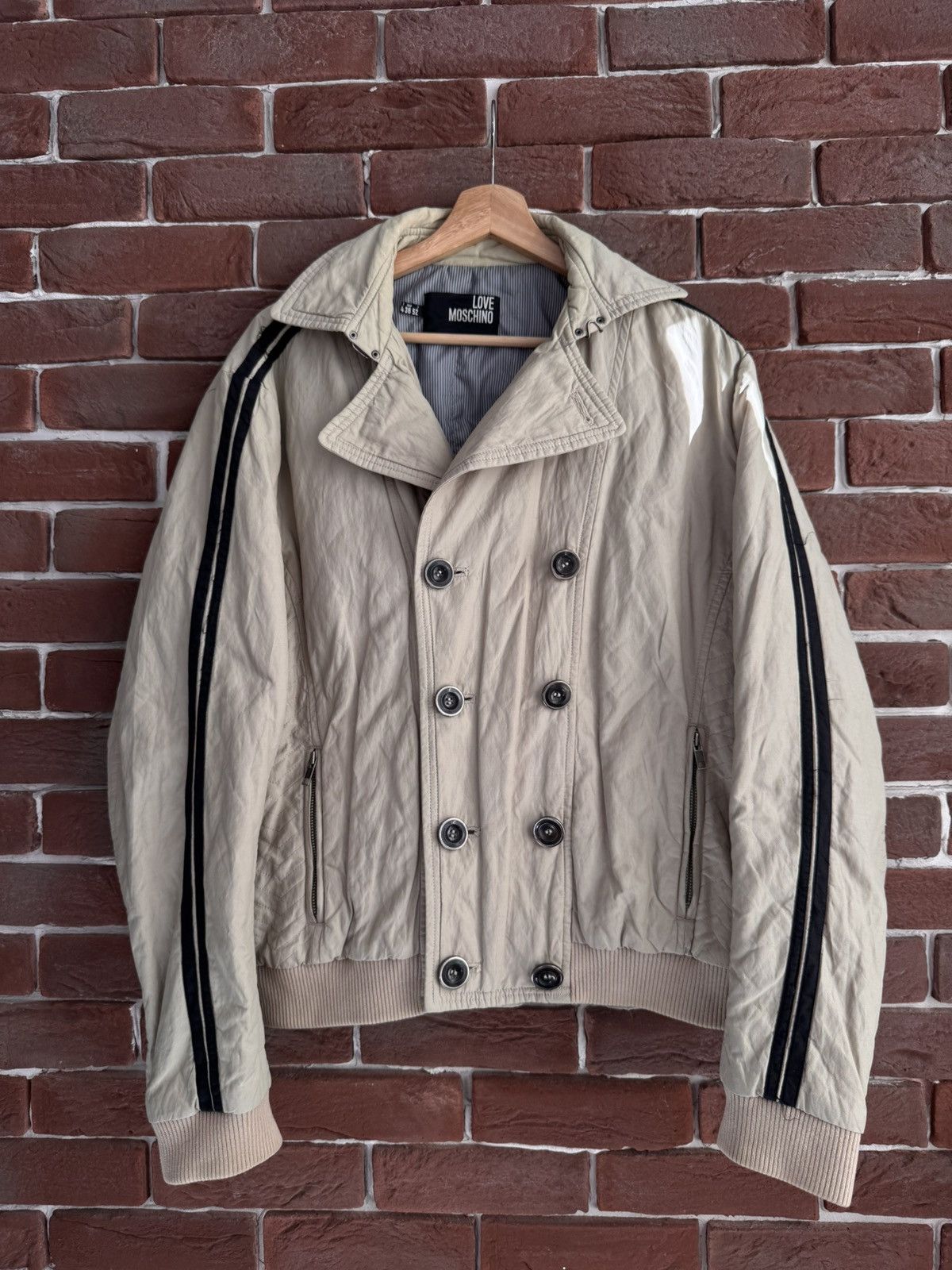 Moschino Vintage Love Moschino Hype Jacket Art Designer Rare Beige 52 Size US L / EU 52-54 / 3 - 1 Thumbnail