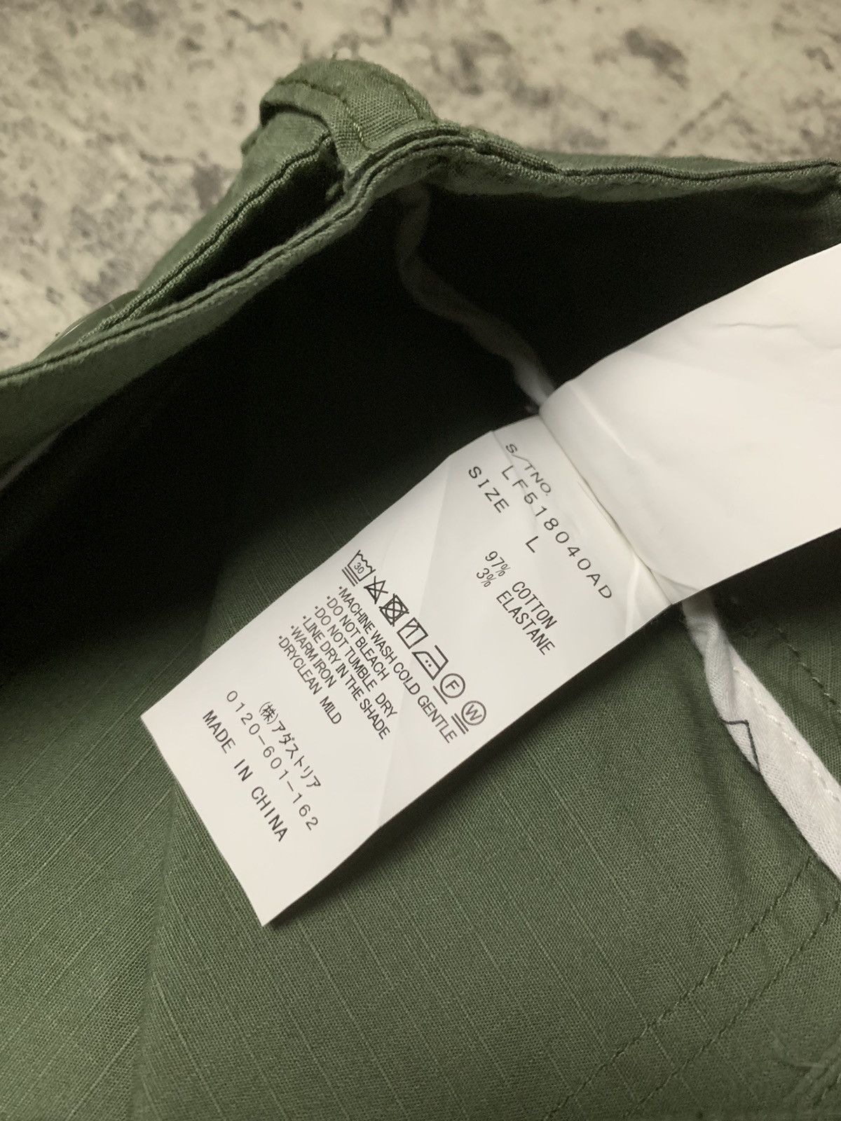 Orslow Japanese Olive Green Fatigue Rip Stop Lowrys Farm Size US 29 - 10 Thumbnail