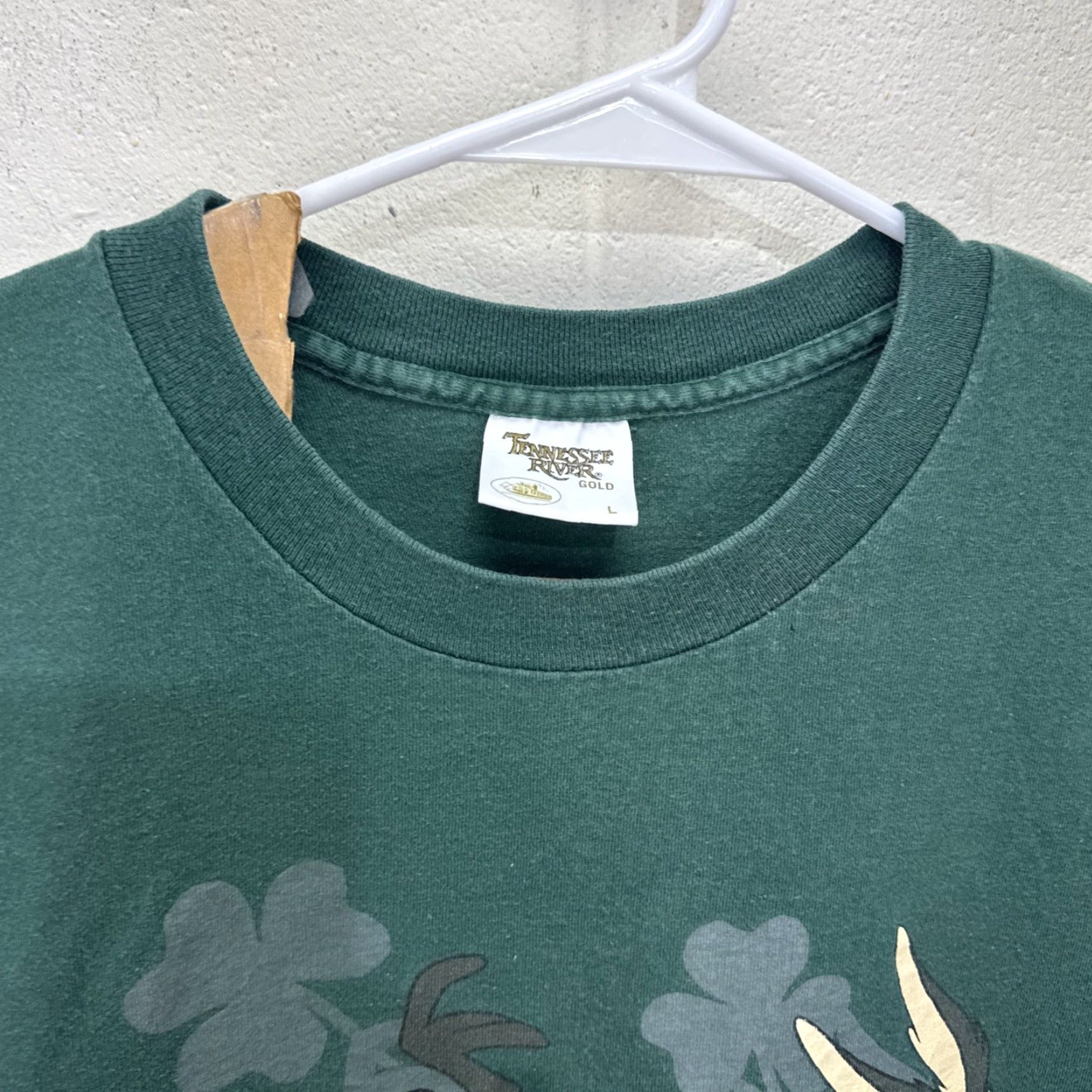 Vintage Vintage Looney Tunes T-Shirt 1997 Daffy Duck Tasmanian Devil Cartoon Green Size Large Men Size US L / EU 52-54 / 3 - 5 Thumbnail