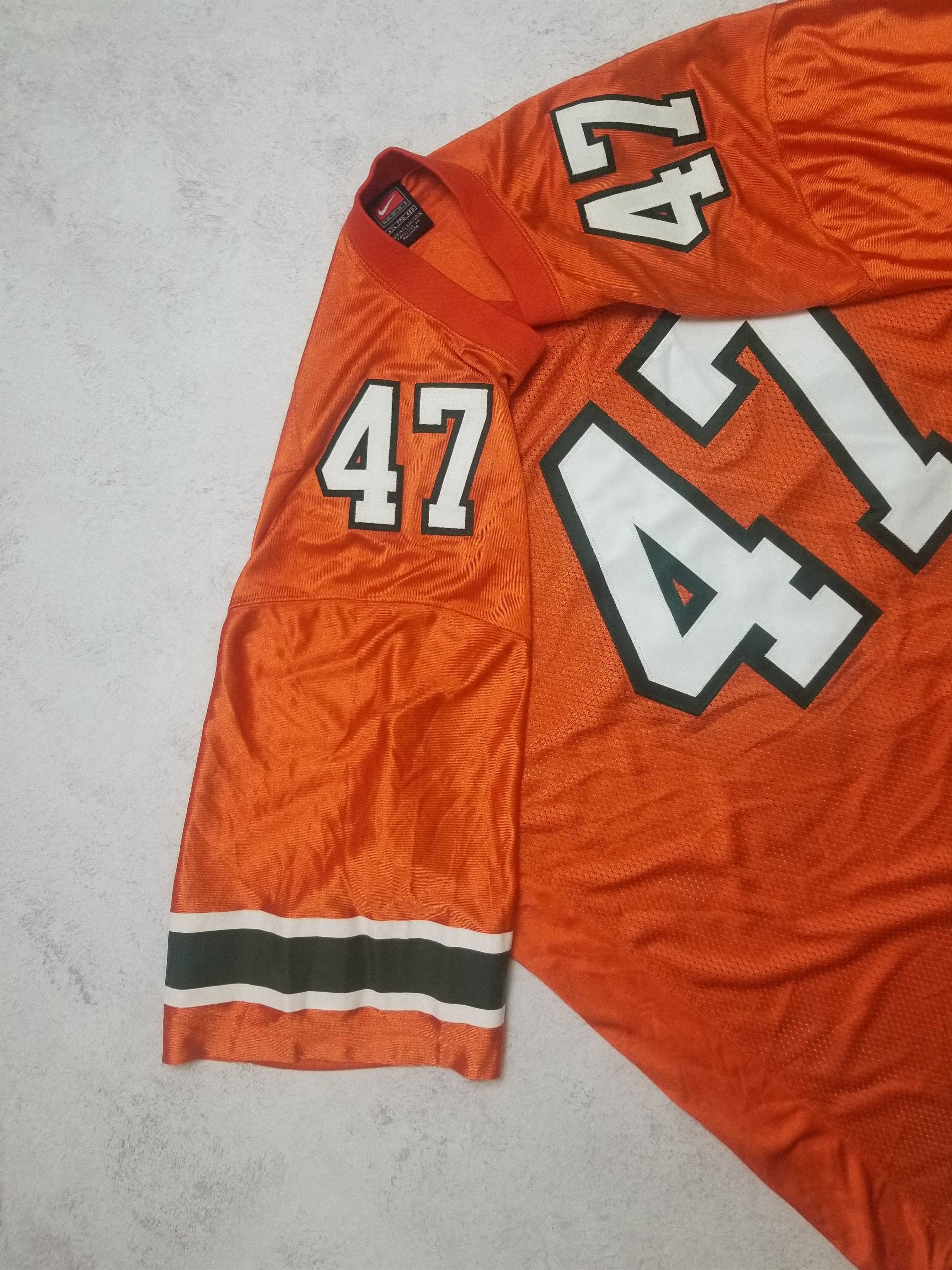 Nike Vintage Michael Irvin #47 University Miami Hurricanes Jersey Size US XXL / EU 58 / 5 - 7 Thumbnail