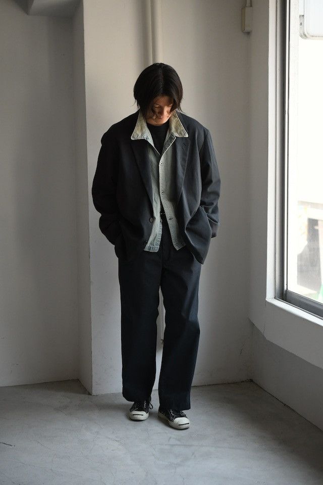 A.PRESSE A.PRESSE / Washed Silk Jacket (Charcoal) Size US XL / EU 56 / 4 - 12 Thumbnail