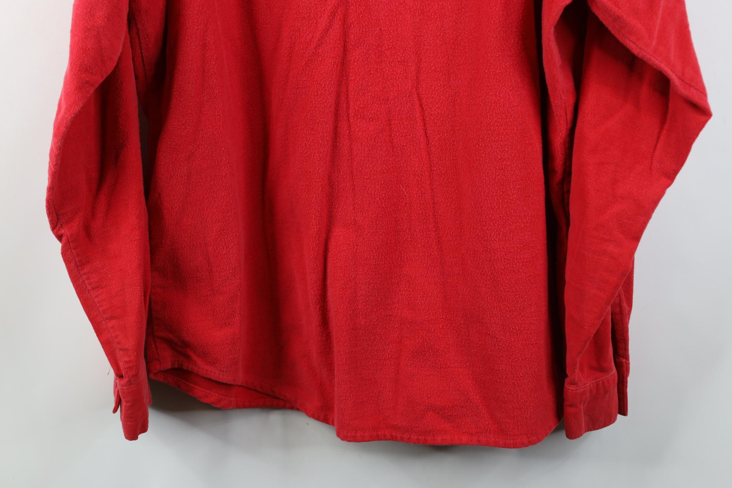 FiveBrother Vintage 70s Five Brother Chamois Cloth Button Shirt Red USA Size US XL / EU 56 / 4 - 14 Thumbnail
