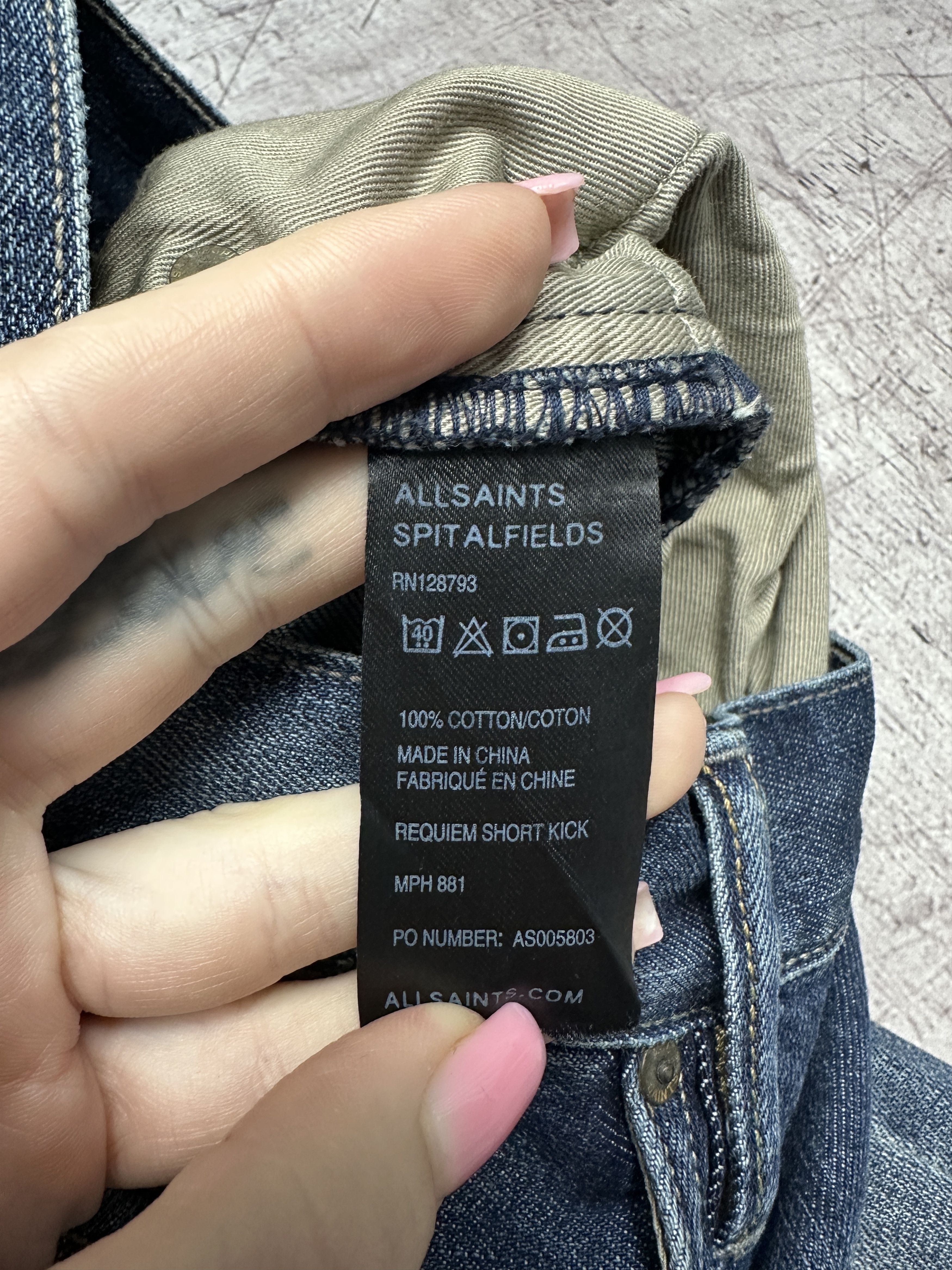 Allsaints Allsaints Mens Reqviem Short Kick Denim Pants Jeans Size US 36 / EU 52 - 4 Thumbnail