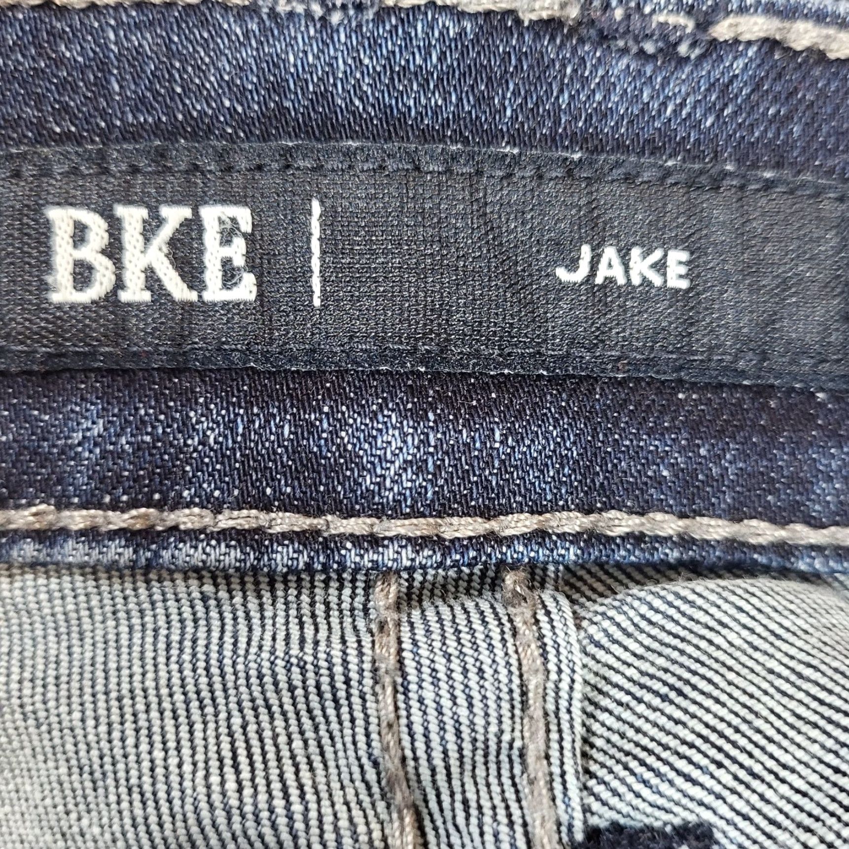BKE BKE Jake Mens Jeans Straight Blue Distressed 32x32 5-Pocket Denim Cotton Regular Rise 10-12 Inseam 32 Dark Wash Buckle Bke Brand Jeans Mens Size US 32 / EU 48 - 7 Thumbnail