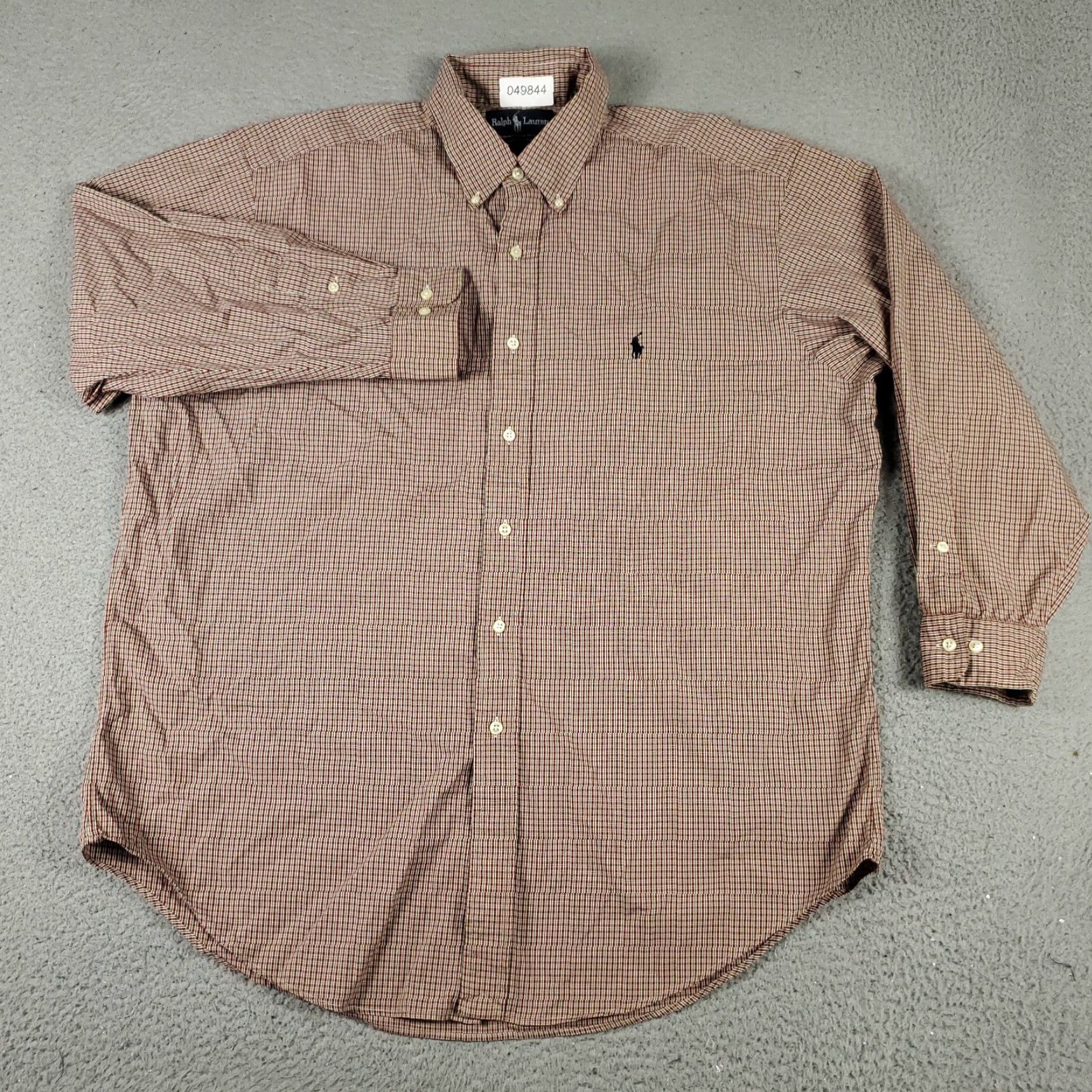 Ralph Lauren Ralph Lauren Dress Shirt Mens Size 17 Red Plaid Button Down Long Sleeve Classic Size 46R - 3 Thumbnail