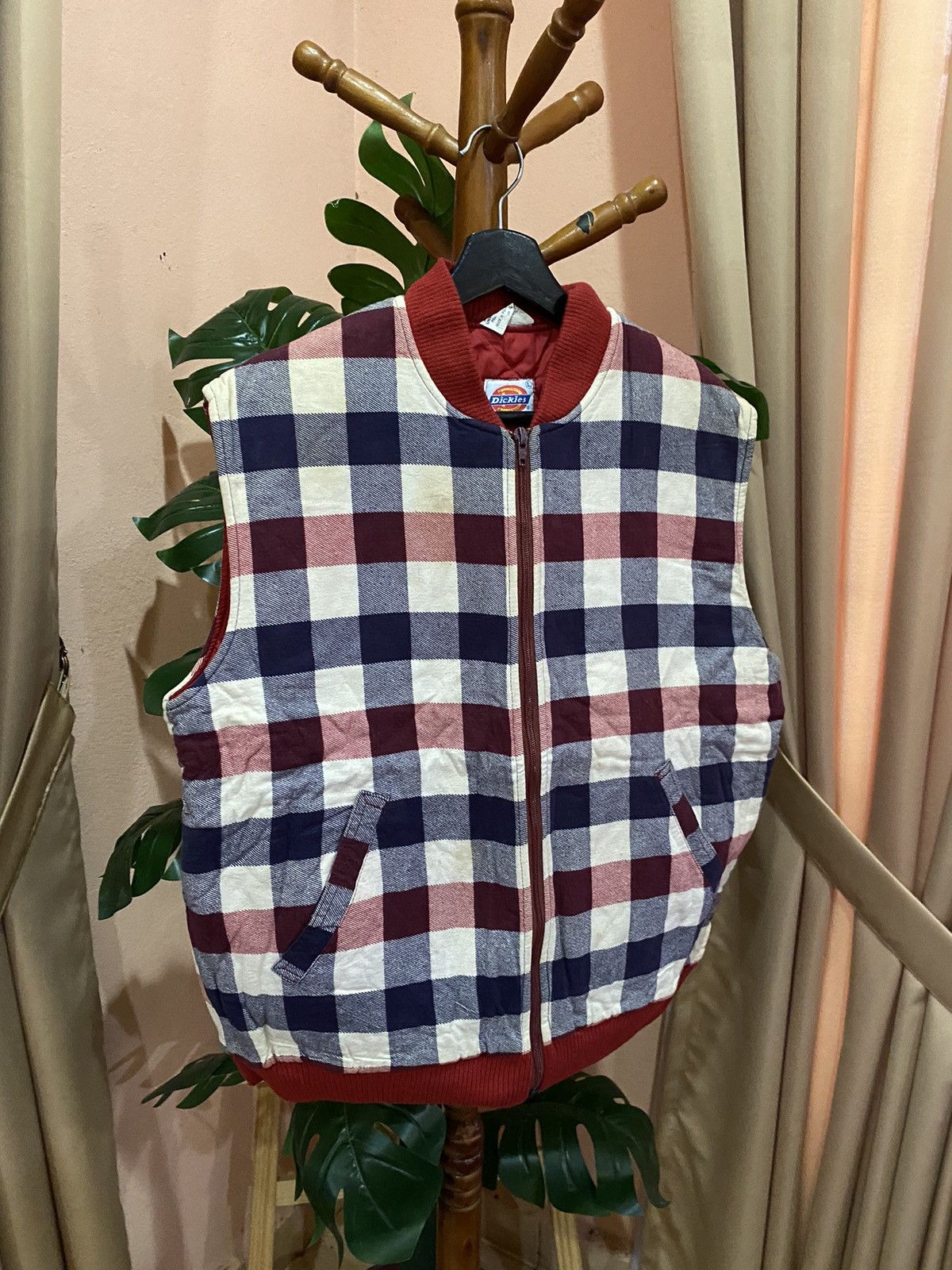 Dickies VINTAGE DICKIES CHECKER WORKWEAR VEST JACKET Size US L / EU 52-54 / 3 - 5 Thumbnail