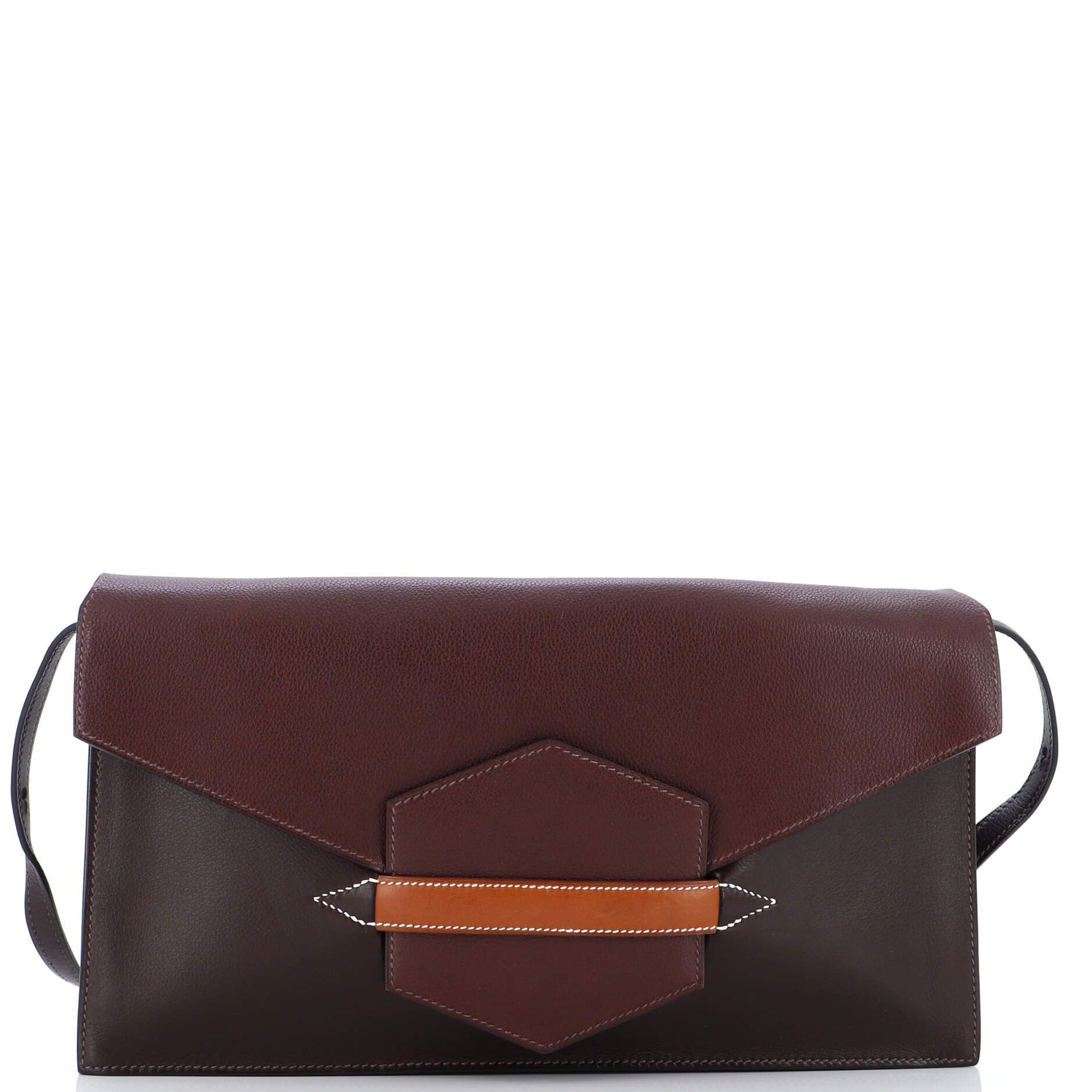 image of Hermes Faco Shoulder Bag Evercolor Medium in Red, Women's